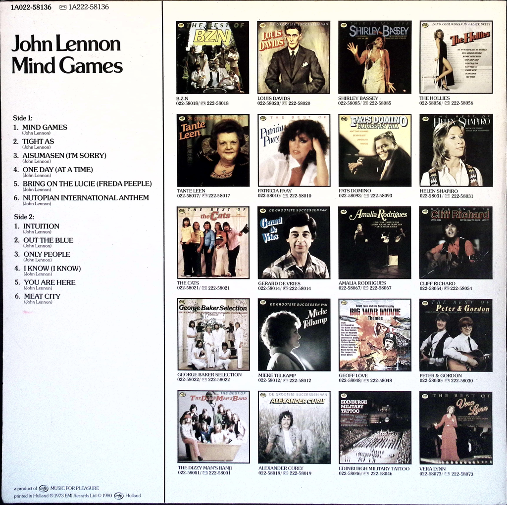John Lennon - Mind Games (Netherlands)