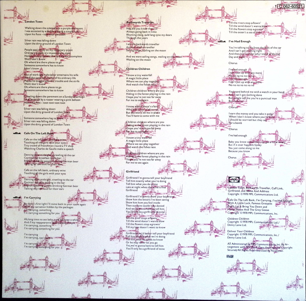 Wings - London Town (Sweden)