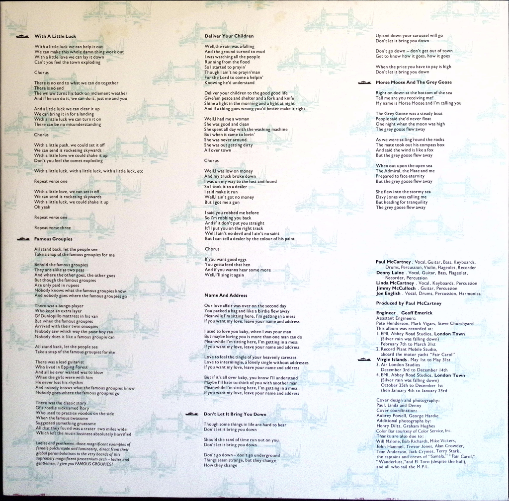 Wings - London Town (Sweden)