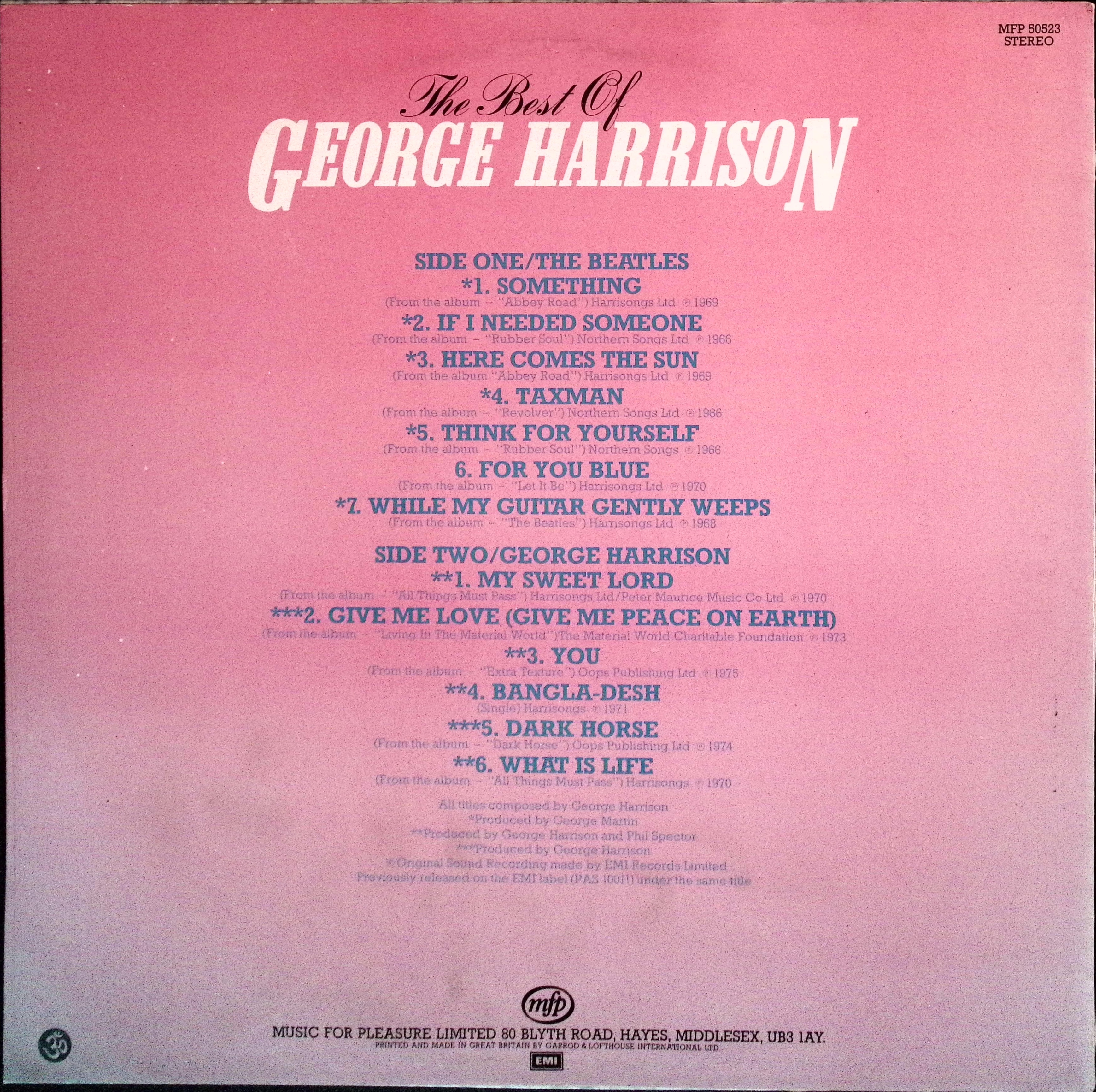 George Harrison - The Best Of (UK)