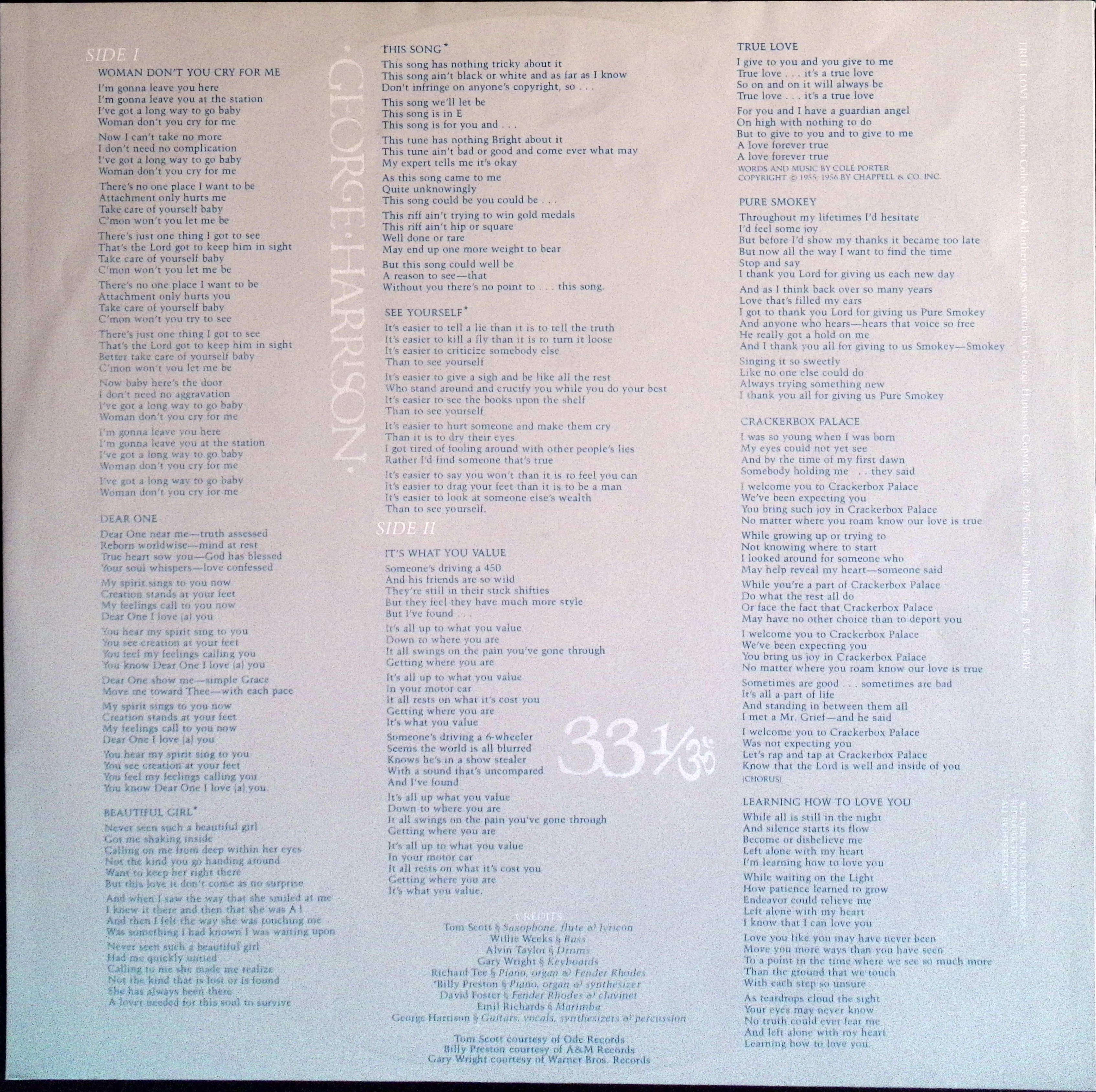 George Harrison - Thirty Three & 1/3 (Netherlands)