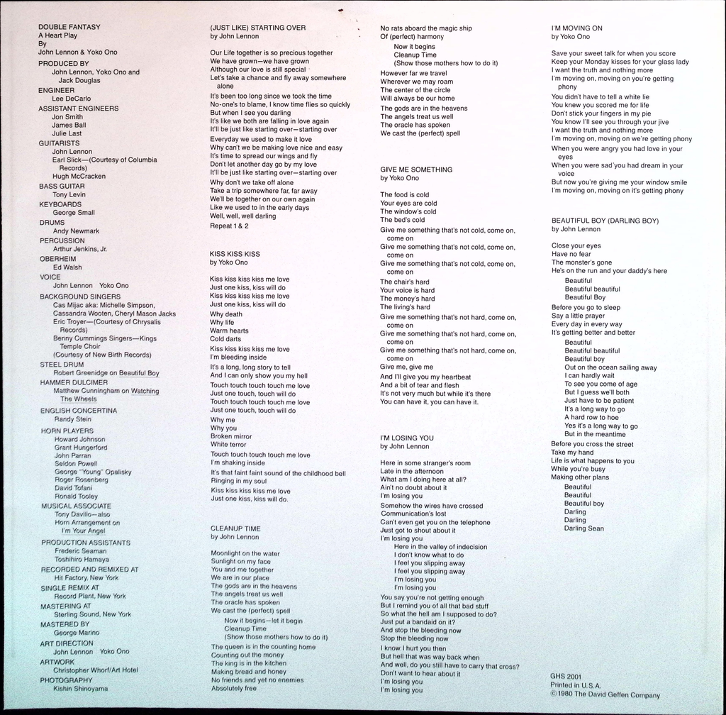 John Lennon - Double Fantasy (USA)