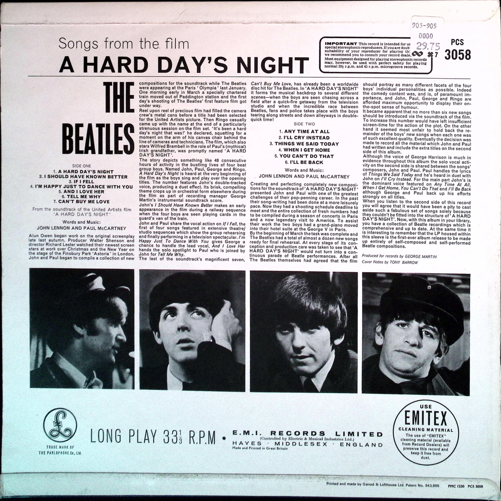 The Beatles - A Hard Day's Night (UK)
