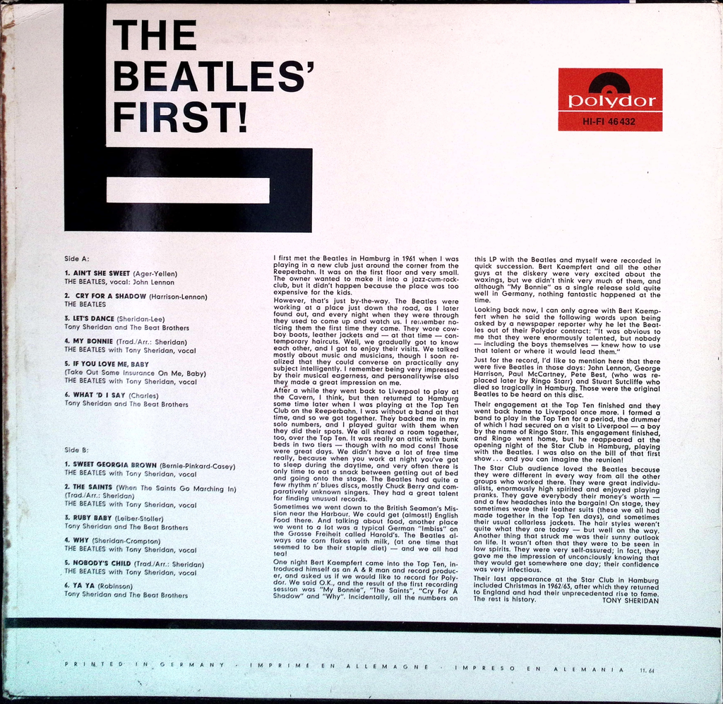 The Beatles - The Beatles First!  (Germany)