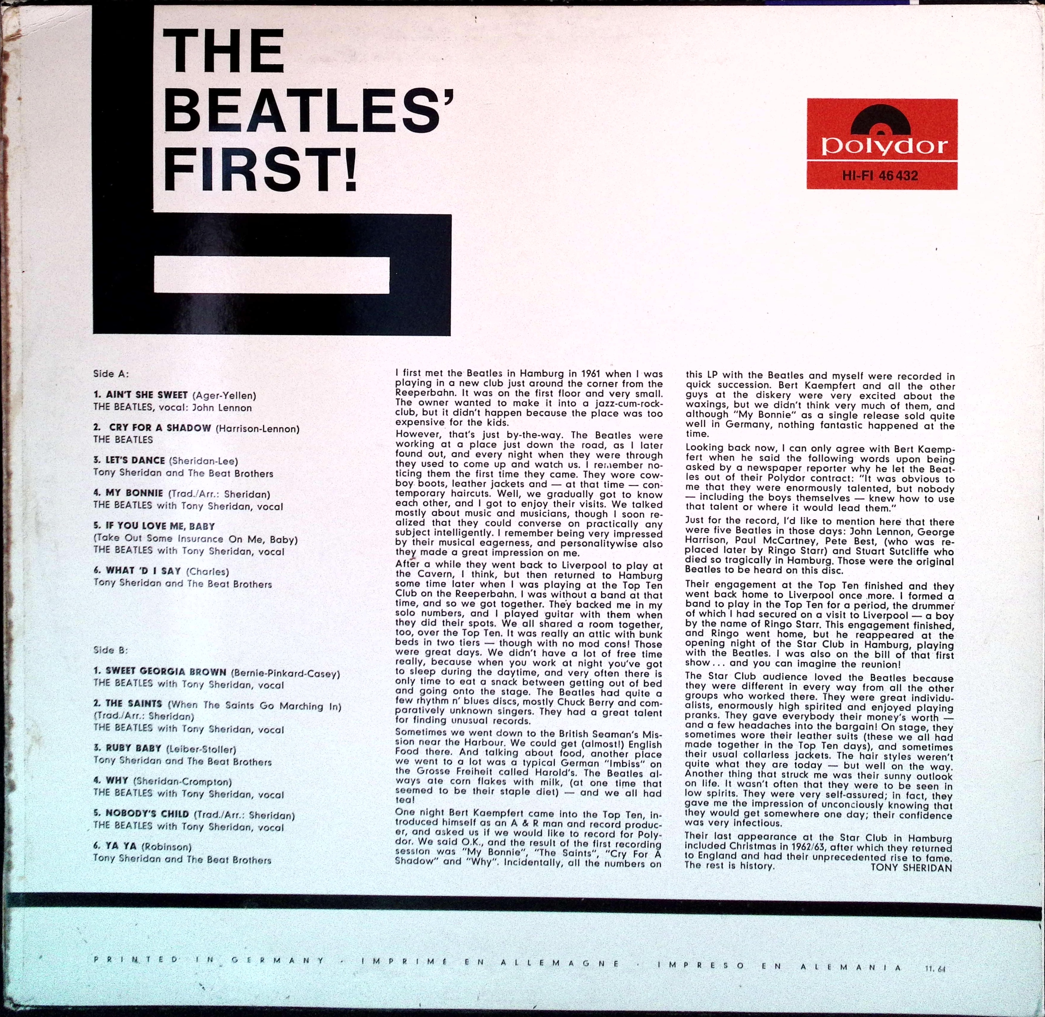 The Beatles - The Beatles First!  (Germany)