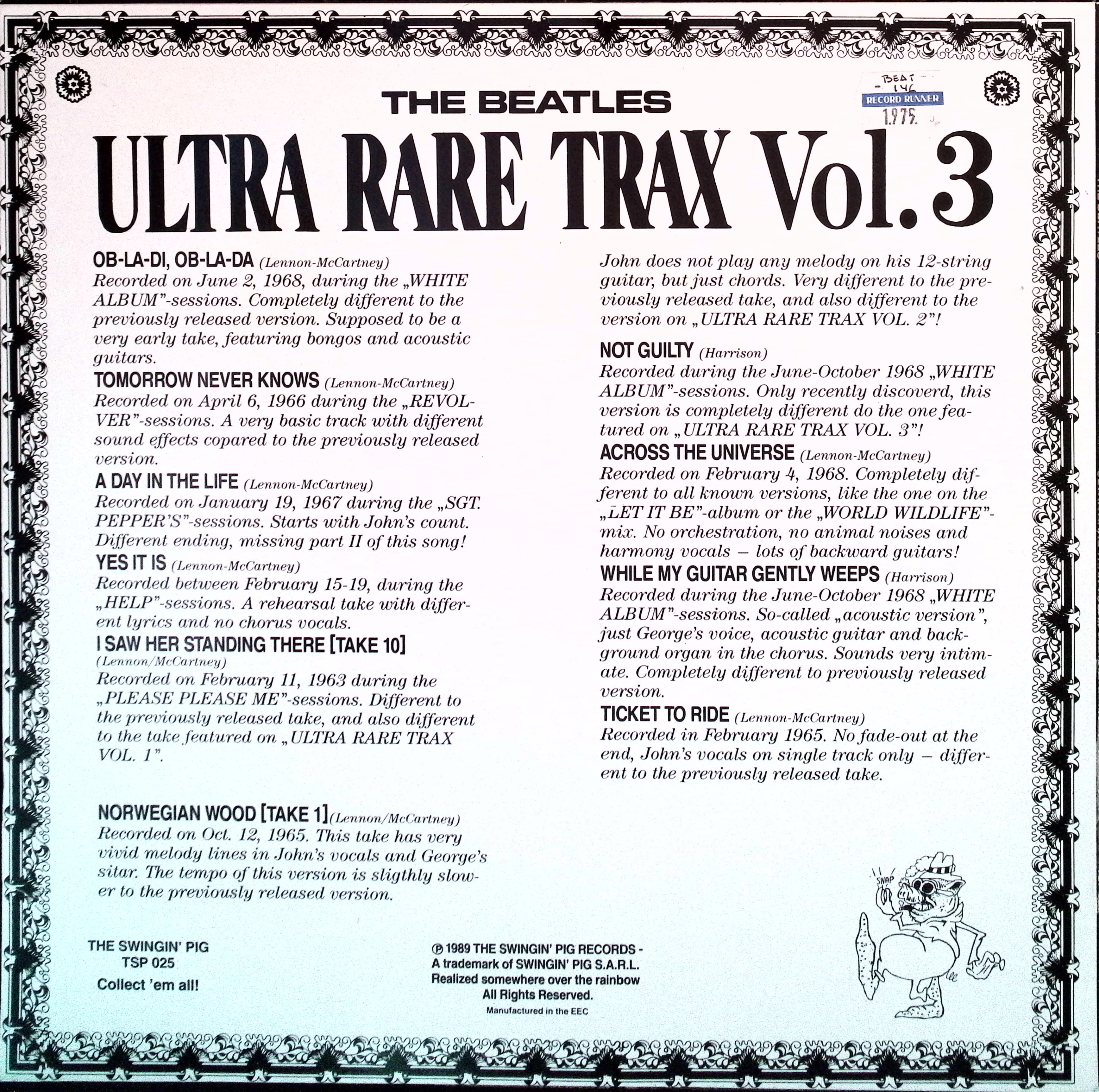 The Beatles - Ultra Rare Trax Volume. 3 (Luxembourg)