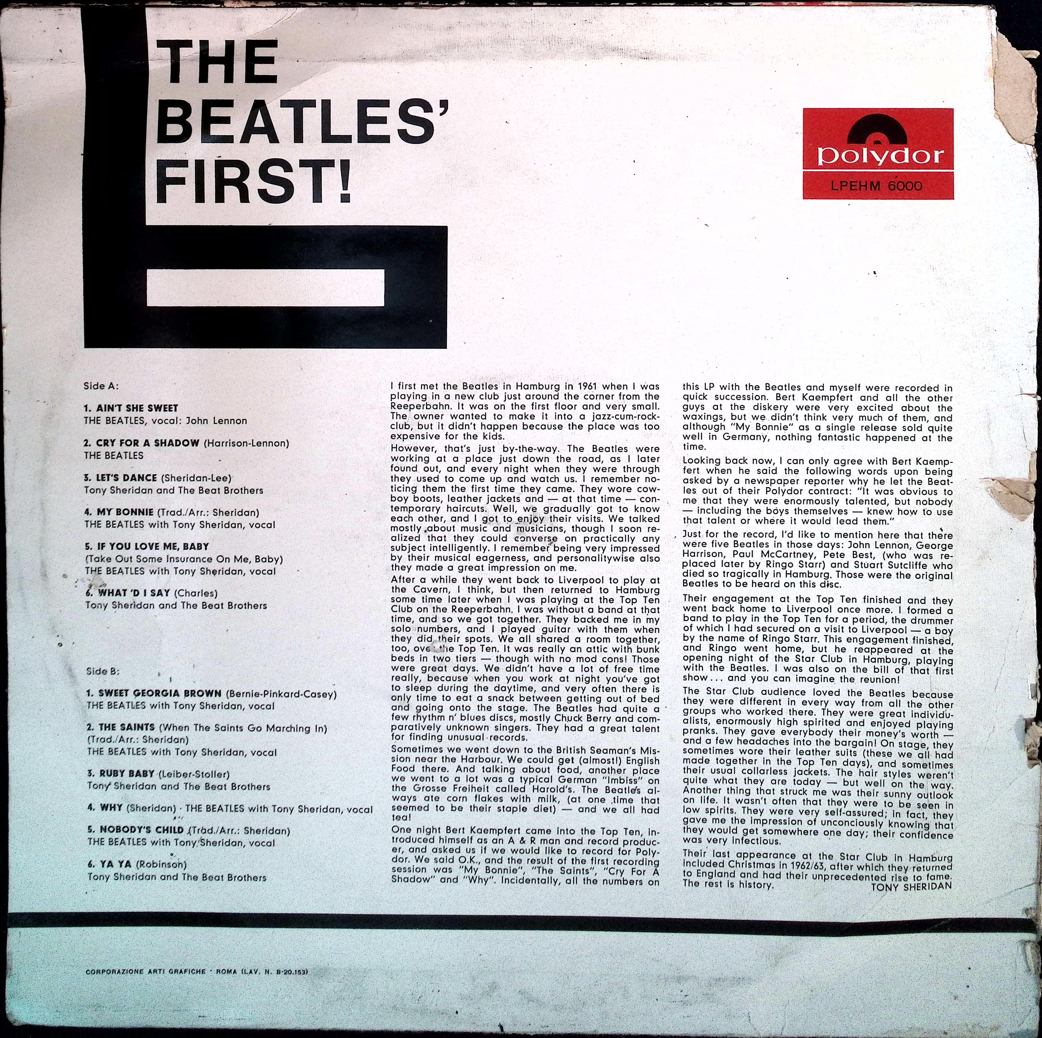 The Beatles - The Beatles First (Italy)