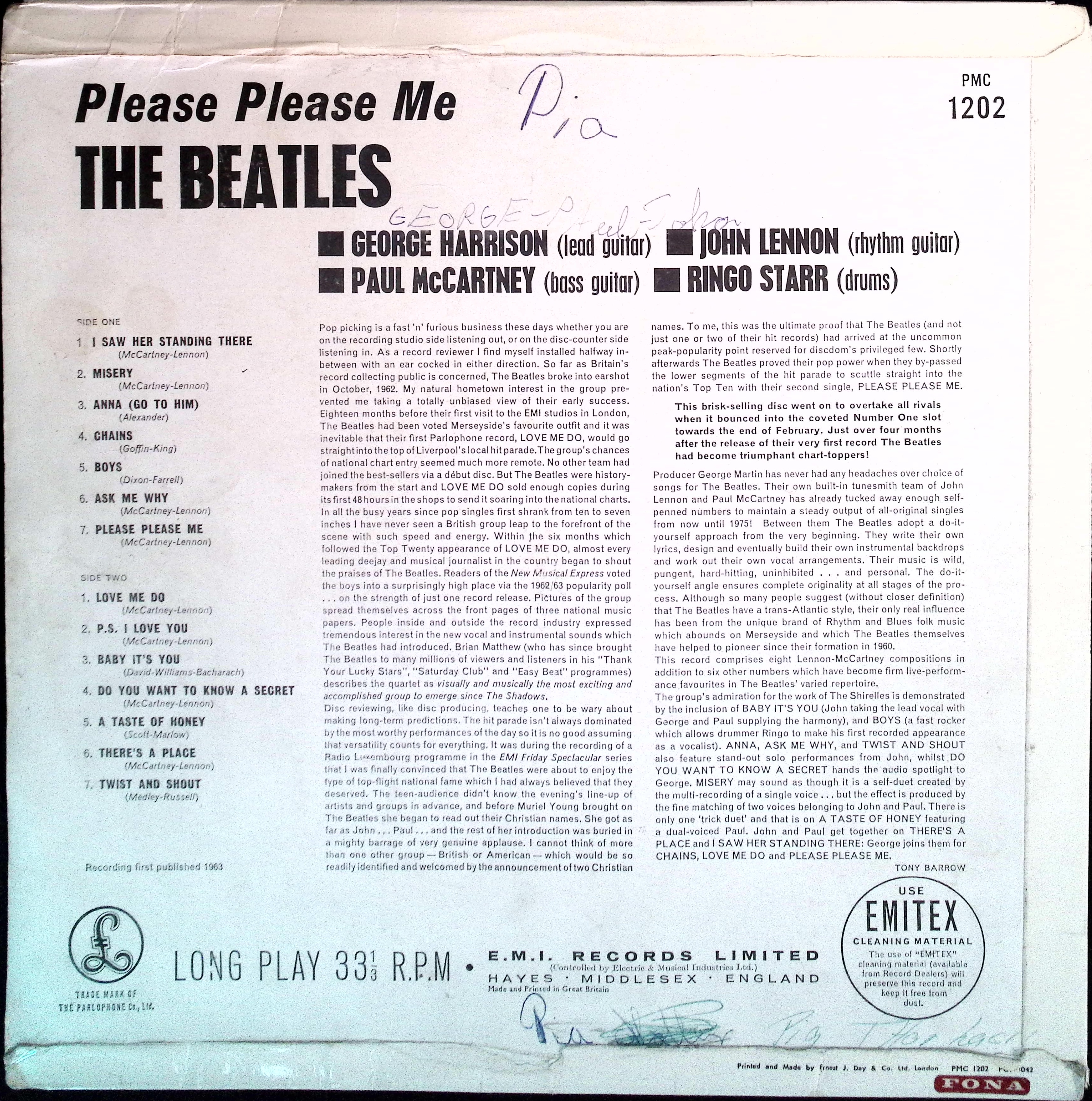 The Beatles - Please Please Me (Denmark)