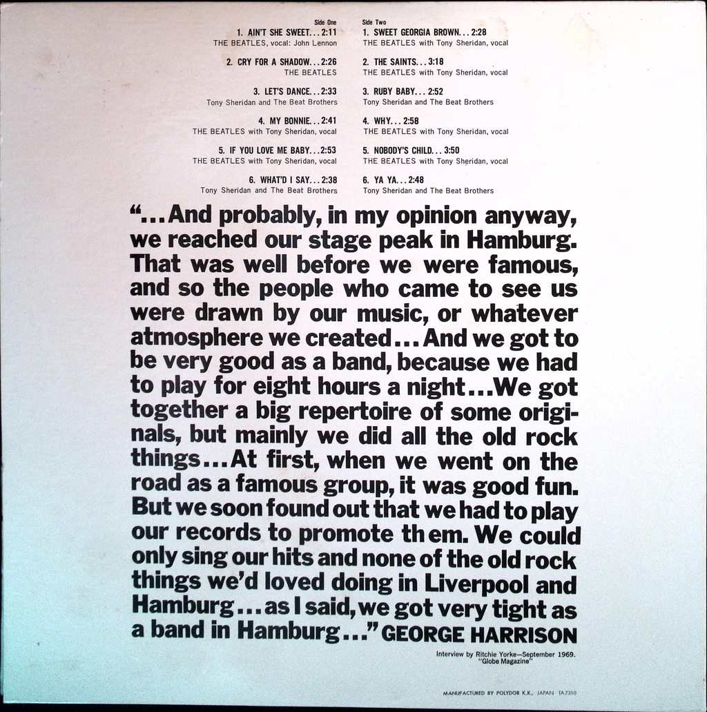 The Beatles - In The Beginning (1961) (Japan)