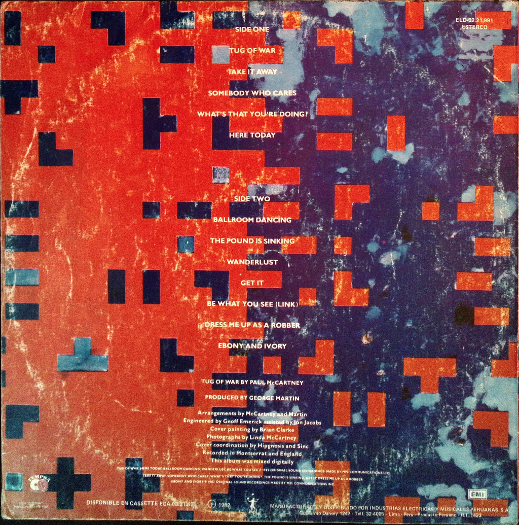 Paul Mccartney - Tug Of War (Peru)