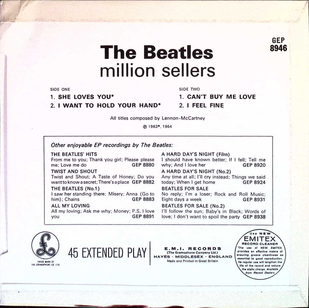 The Beatles - Million Sellers (UK)