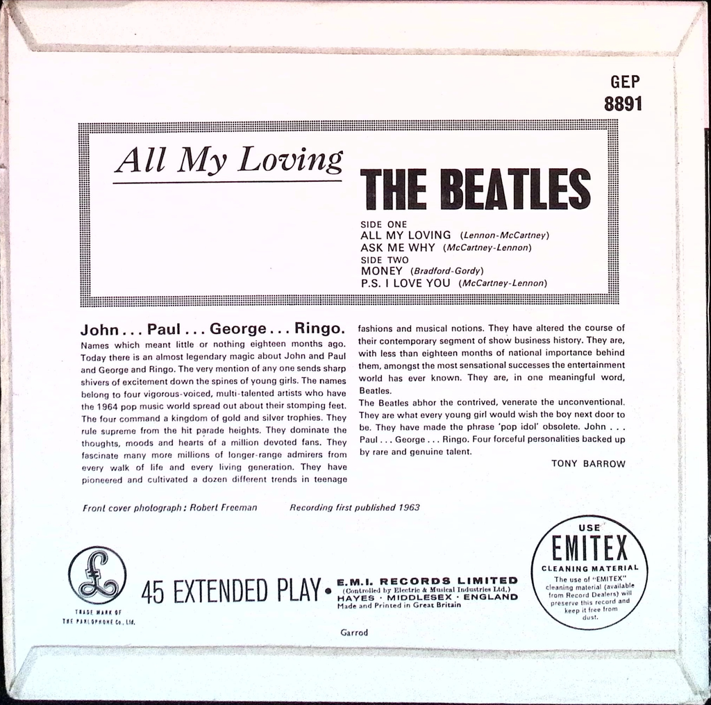 The Beatles - All My Loving (Denmark)