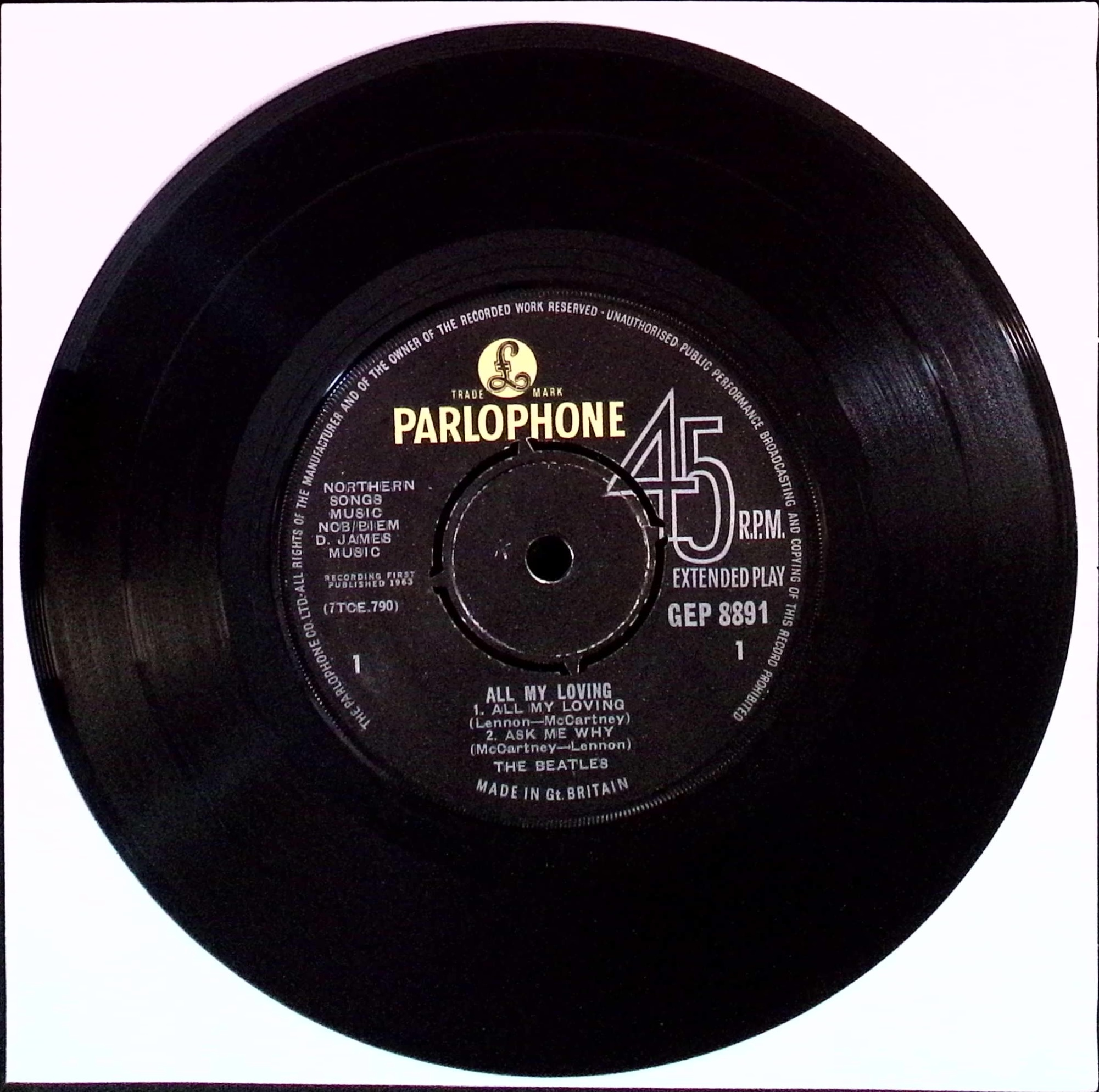 The Beatles - All My Loving (UK)