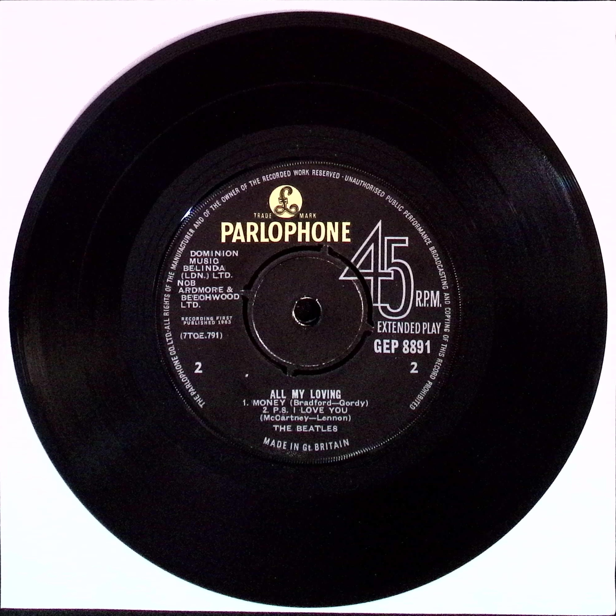 The Beatles - All My Loving (UK)