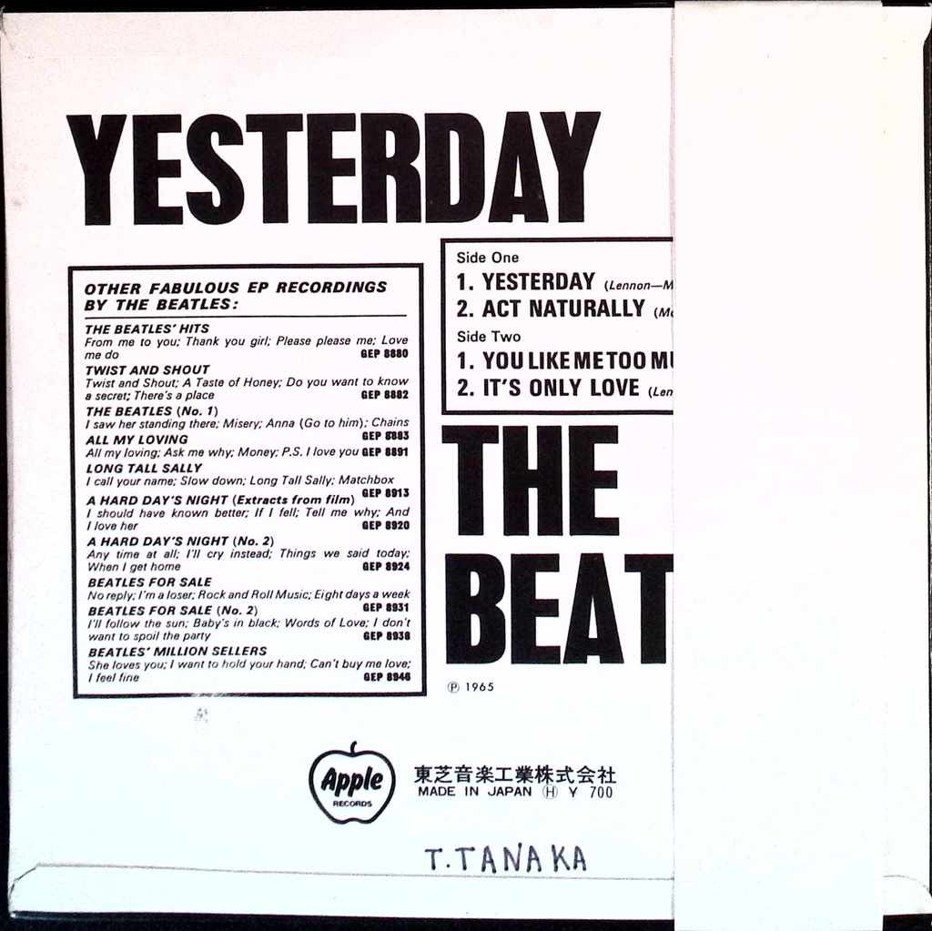 The Beatles - Yesterday (Japan)
