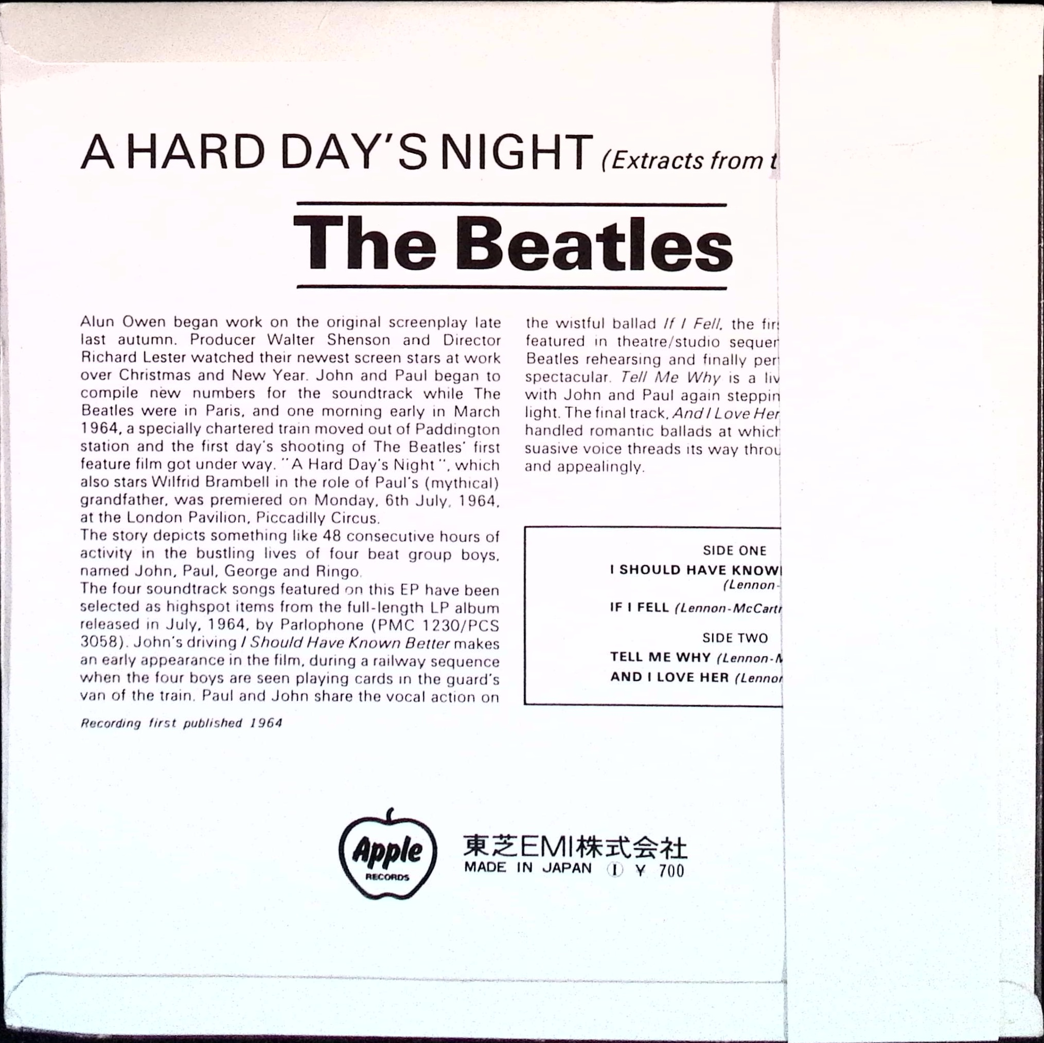 The Beatles - A Hard Day's Night (Japan)