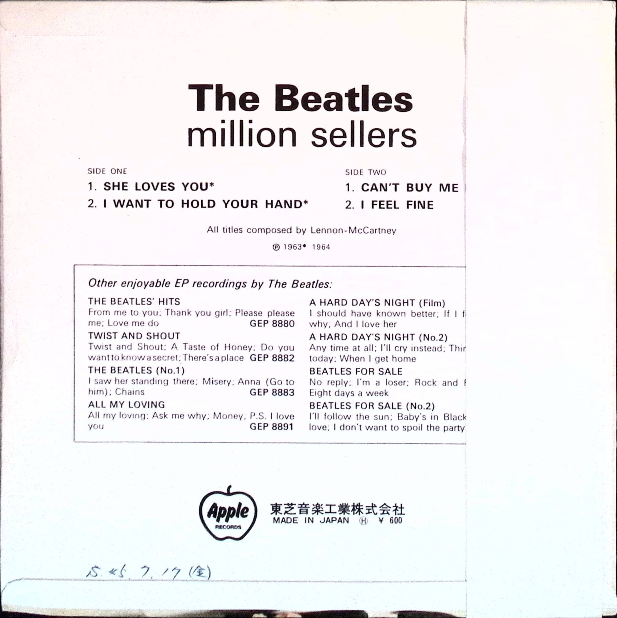 The Beatles - Million Sellers (Japan)