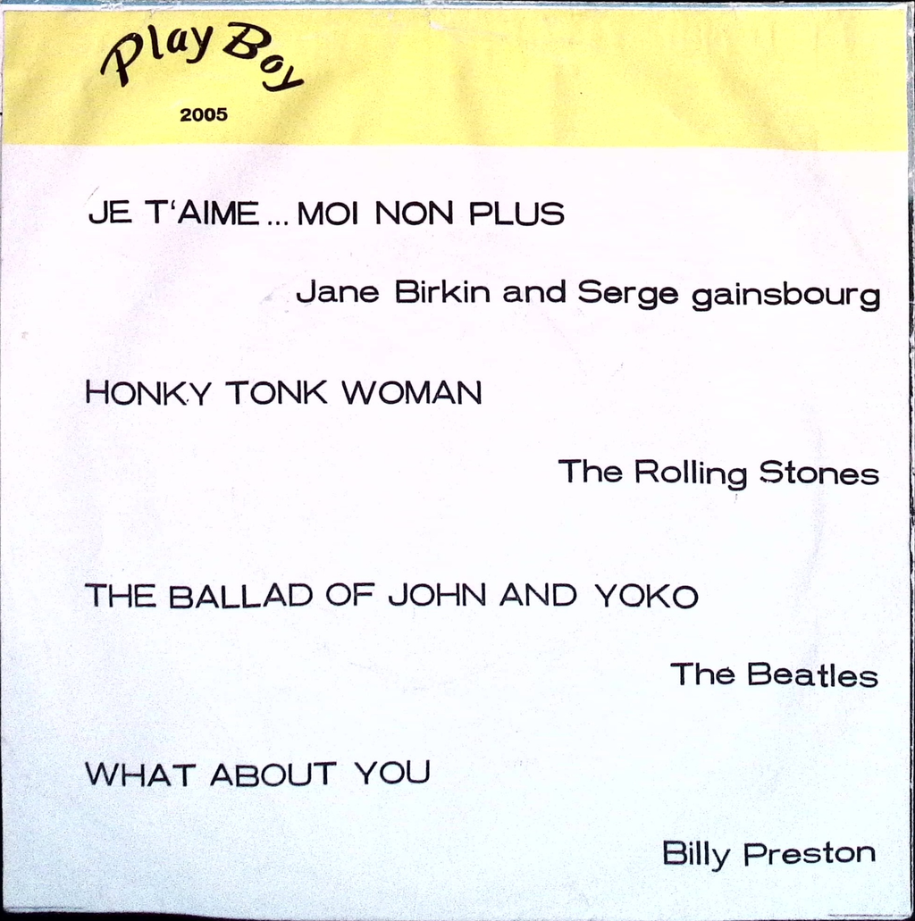 The Beatles - Jane Birkin And Serge Gainsbourg: Je T'aime Moi Non Plus / The Rolling Stones: Honky Tonk Woman b/w The Beatles: The Ballad Of John and Yoko / Billy Preston: What About You (Iran)