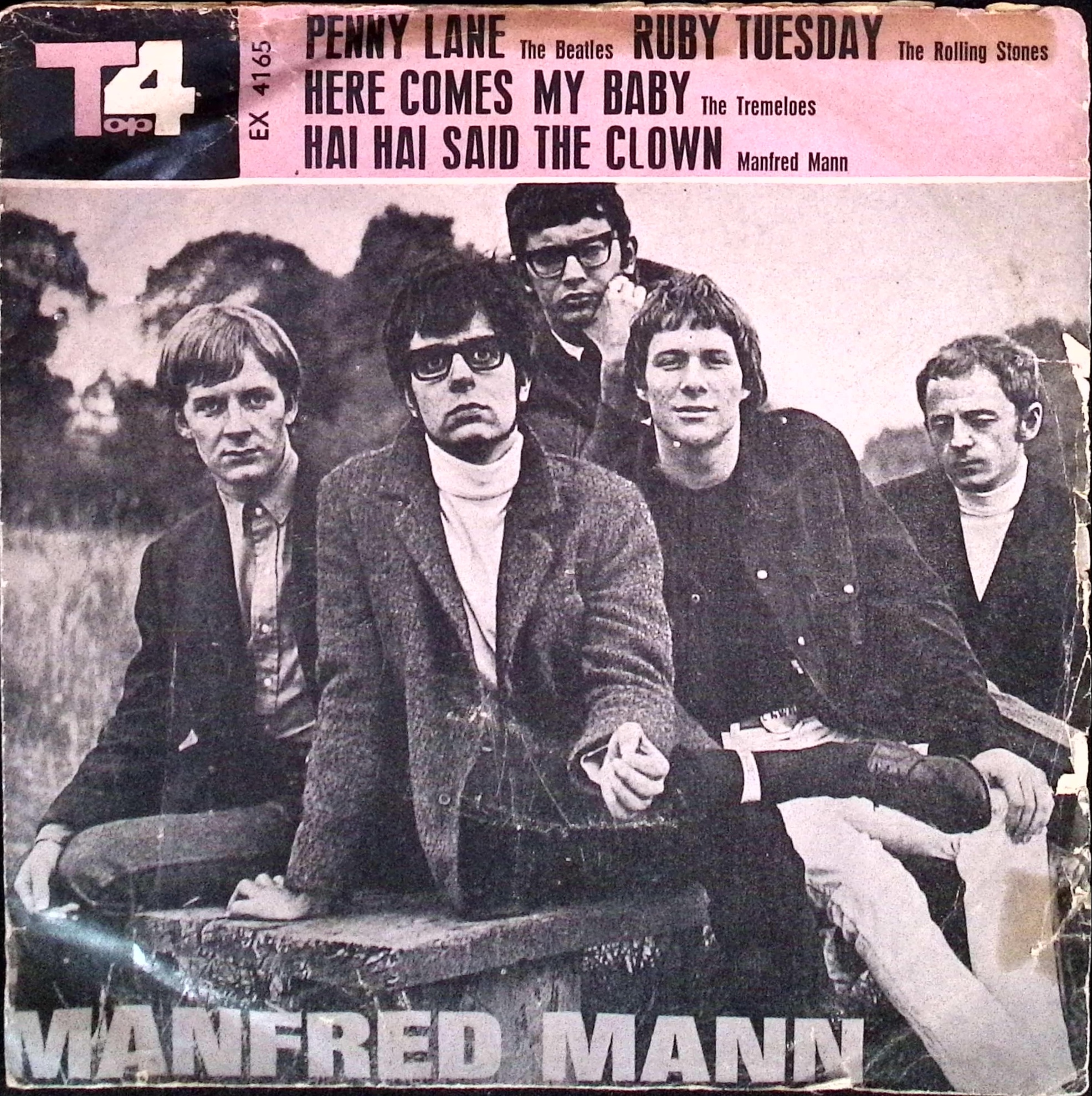 The Beatles - The Beatles: Penny Lane / The Rolling Stones: Ruby Tuesday b/w The Tremeloes: Here Comes My Baby / Manfred Mann: Ha Ha Said The Clown (Iran)