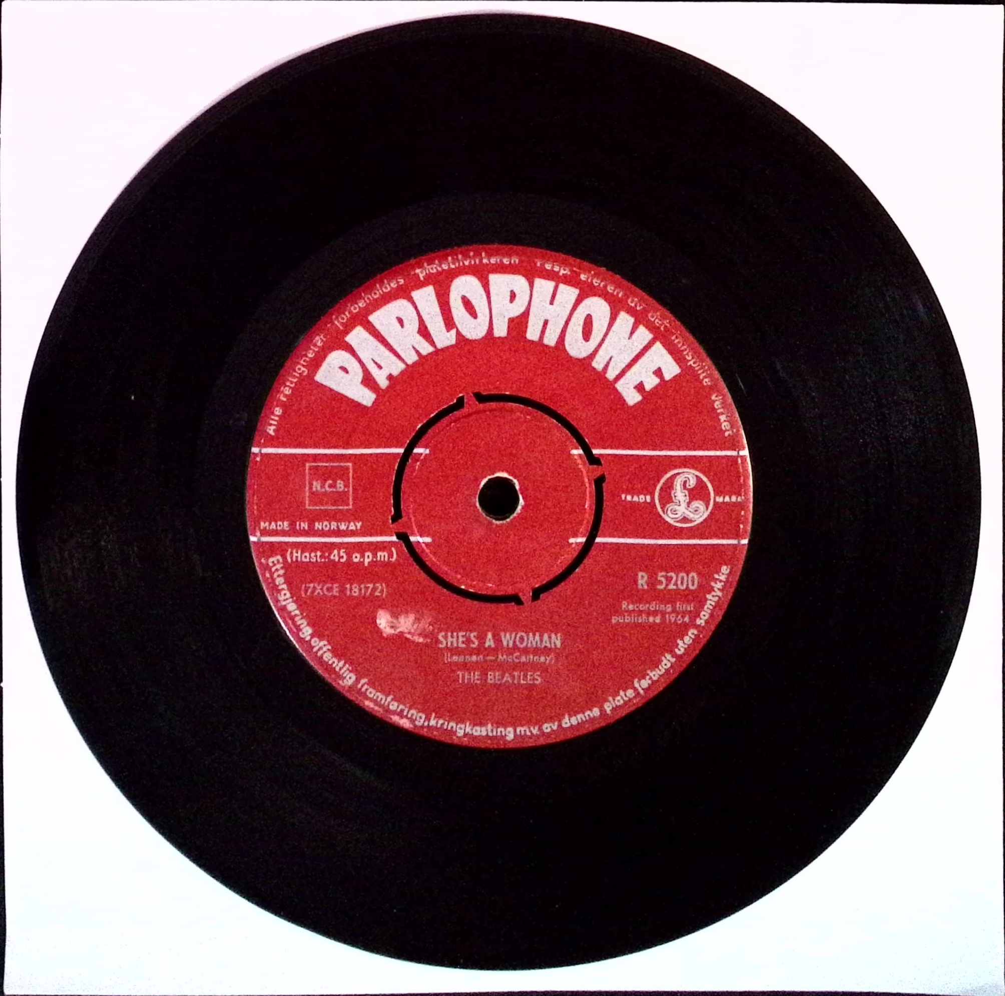 The Beatles - I Feel Fine / She's A Woman (Norway)