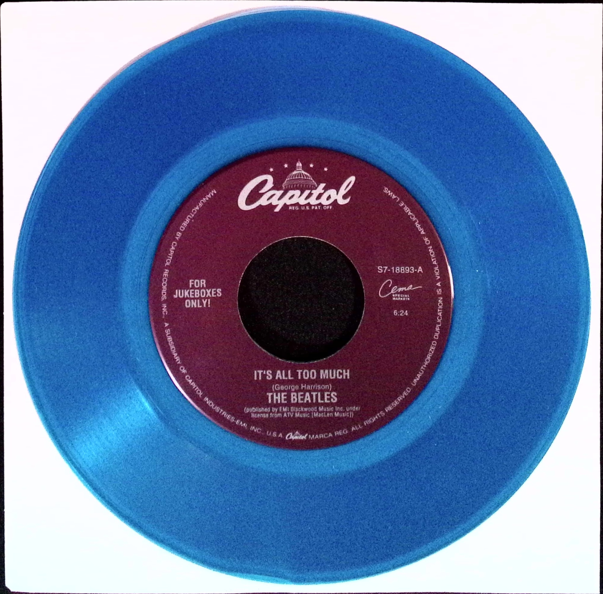 The Beatles - It's All Too Much / Only A Northern Song (USA)