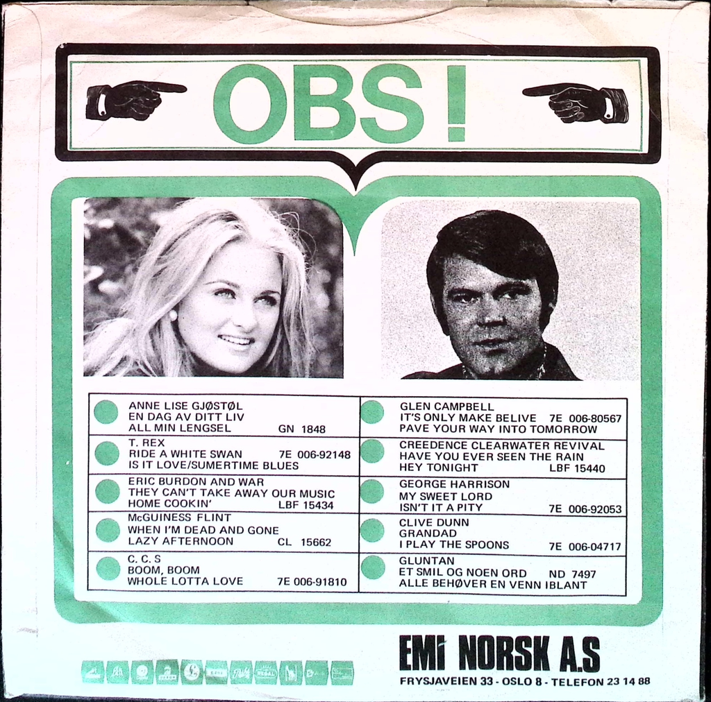 George Harrison - Bangla-desh / Deep Blue (Norway)