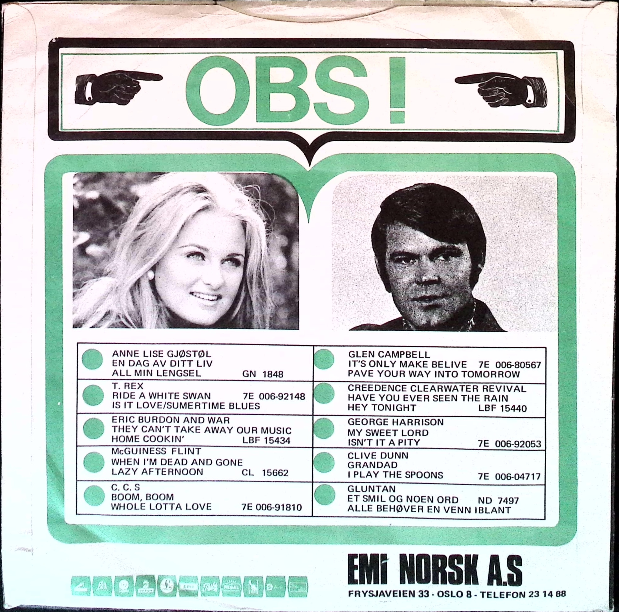 George Harrison - Bangla-desh / Deep Blue (Norway)