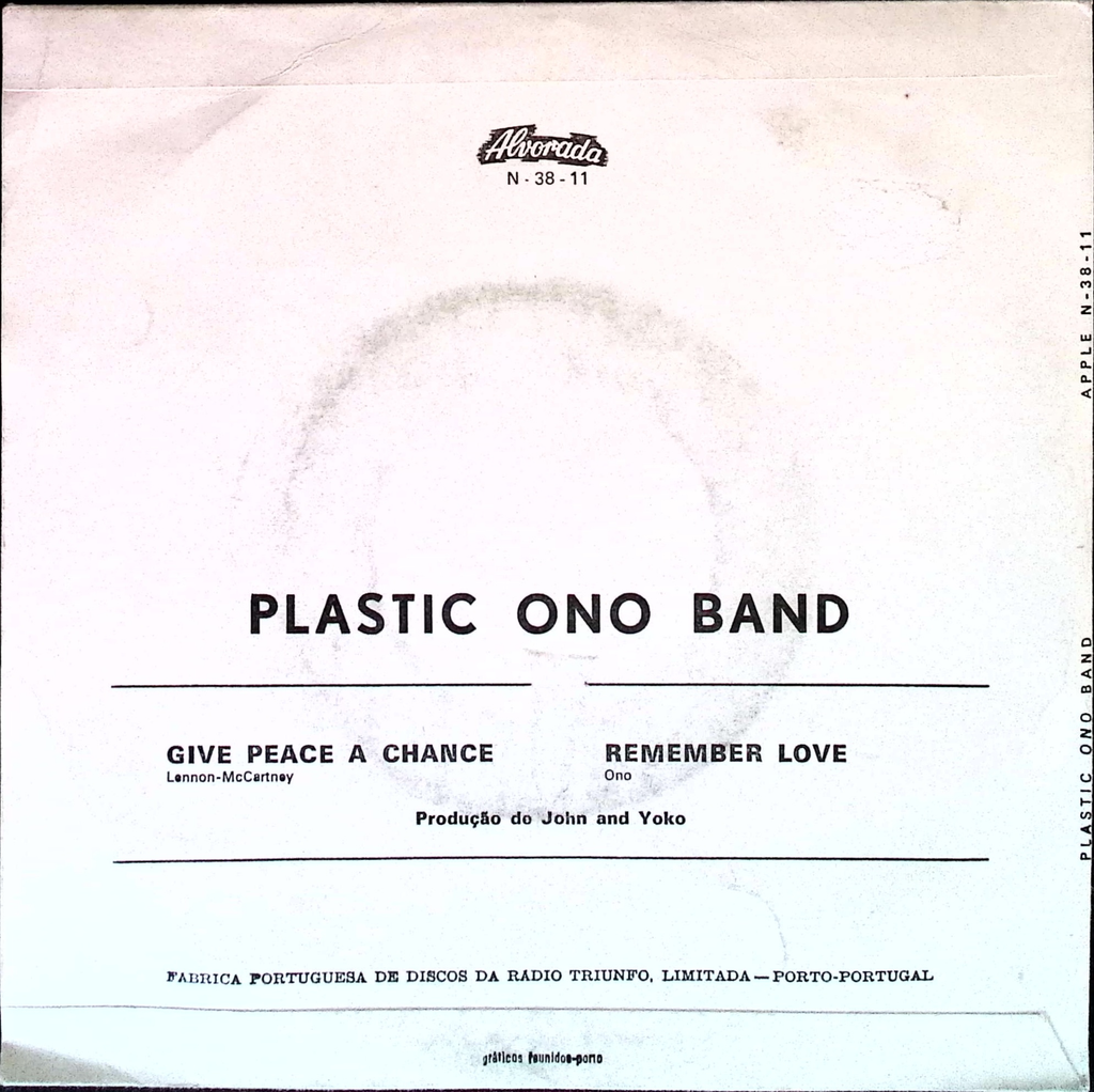 John Lennon - Give Peace A Chance / Remember Love (Portugal)