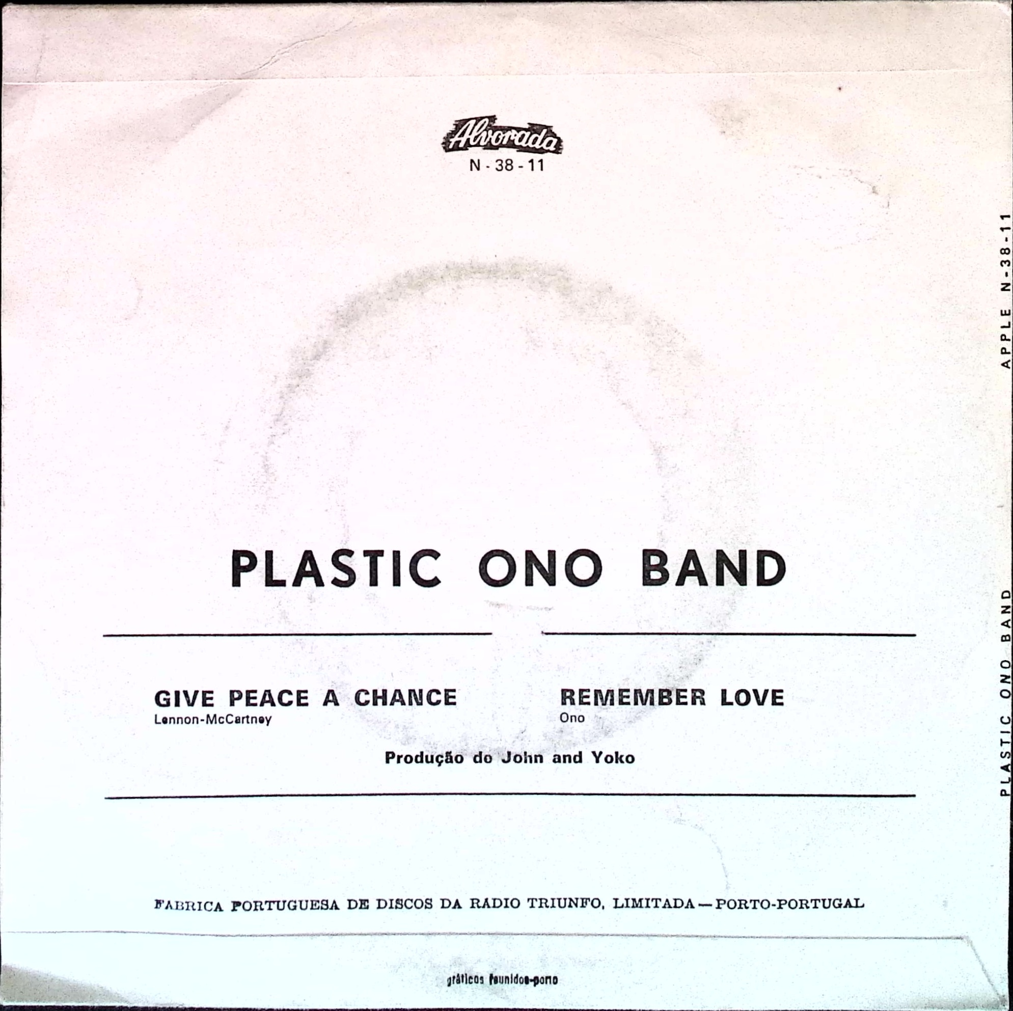 John Lennon - Give Peace A Chance / Remember Love (Portugal)