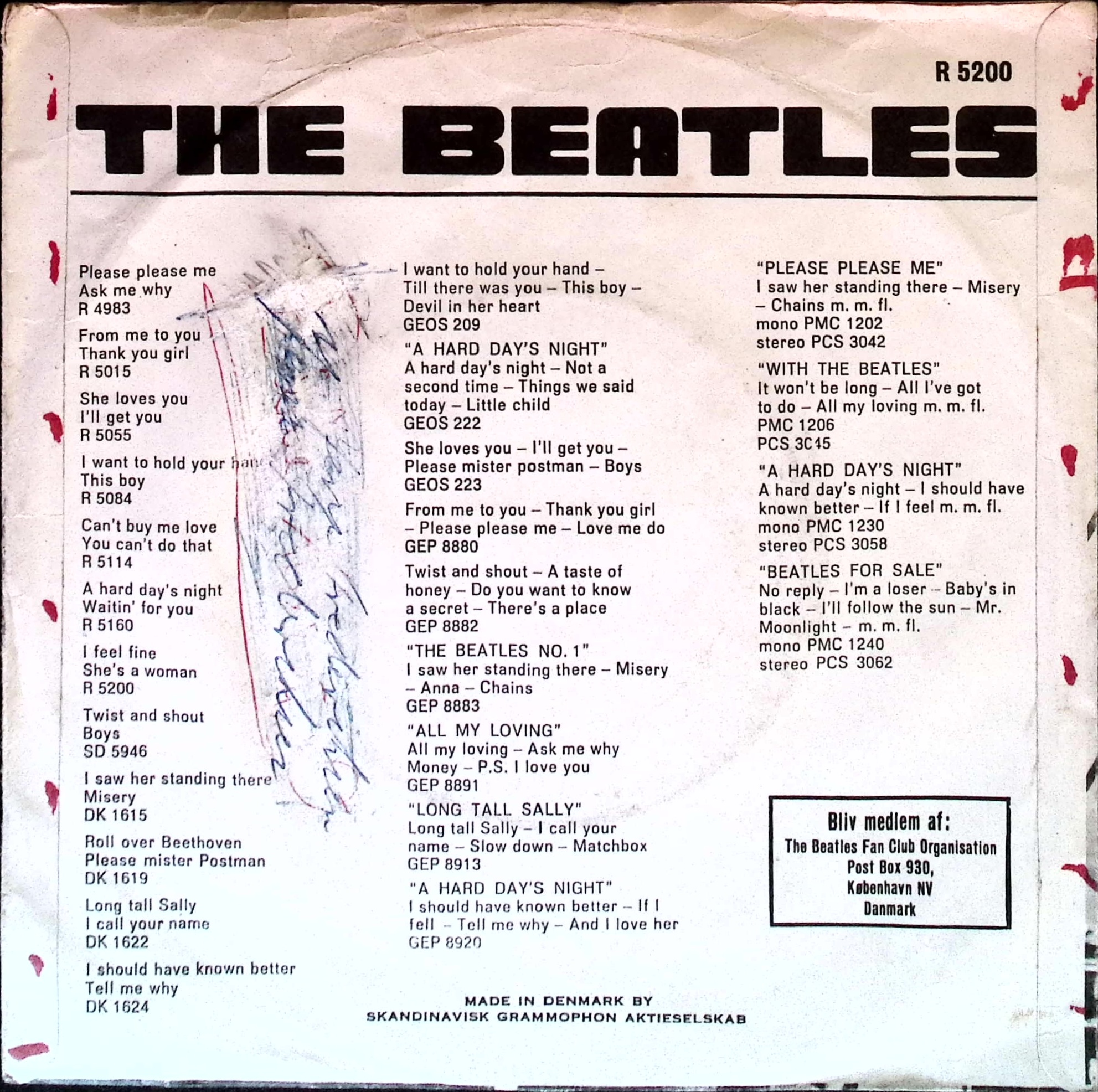 The Beatles - I Feel Fine / She's A Woman (Denmark)