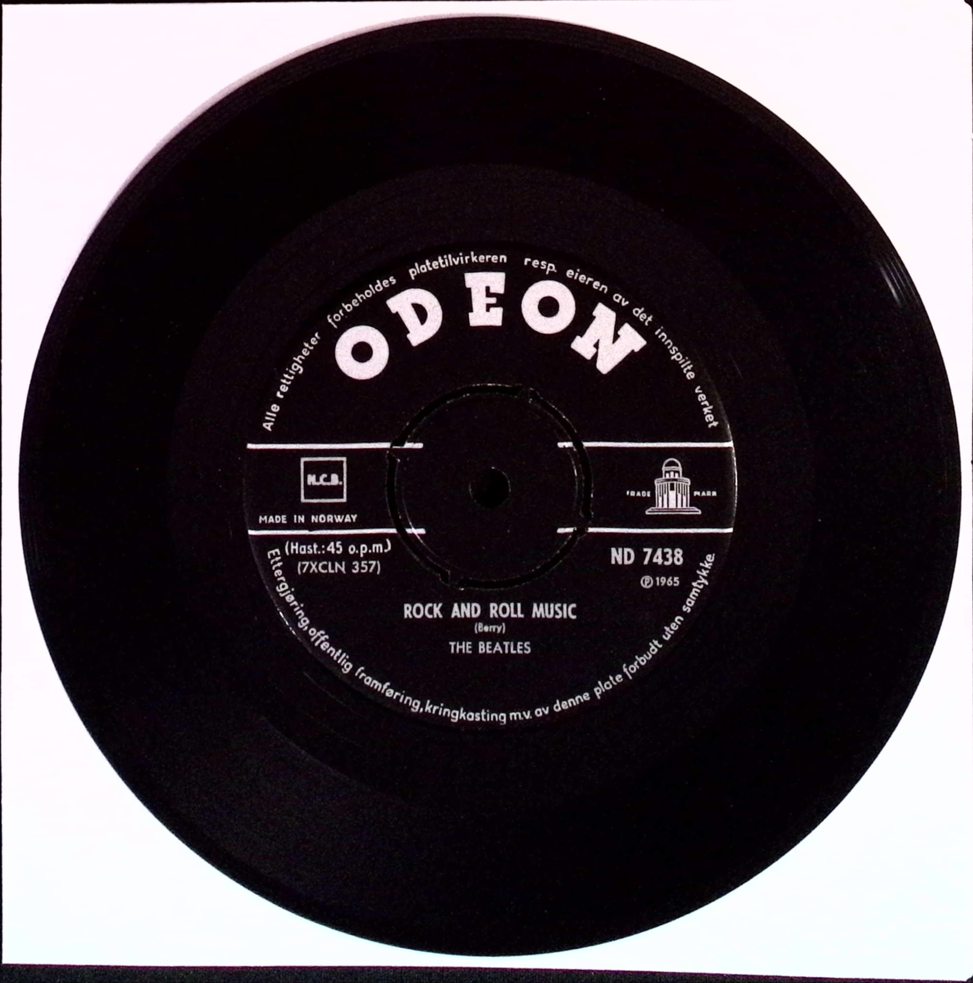 The Beatles - Rock And Roll Music / Eight Days A Week (Norway)