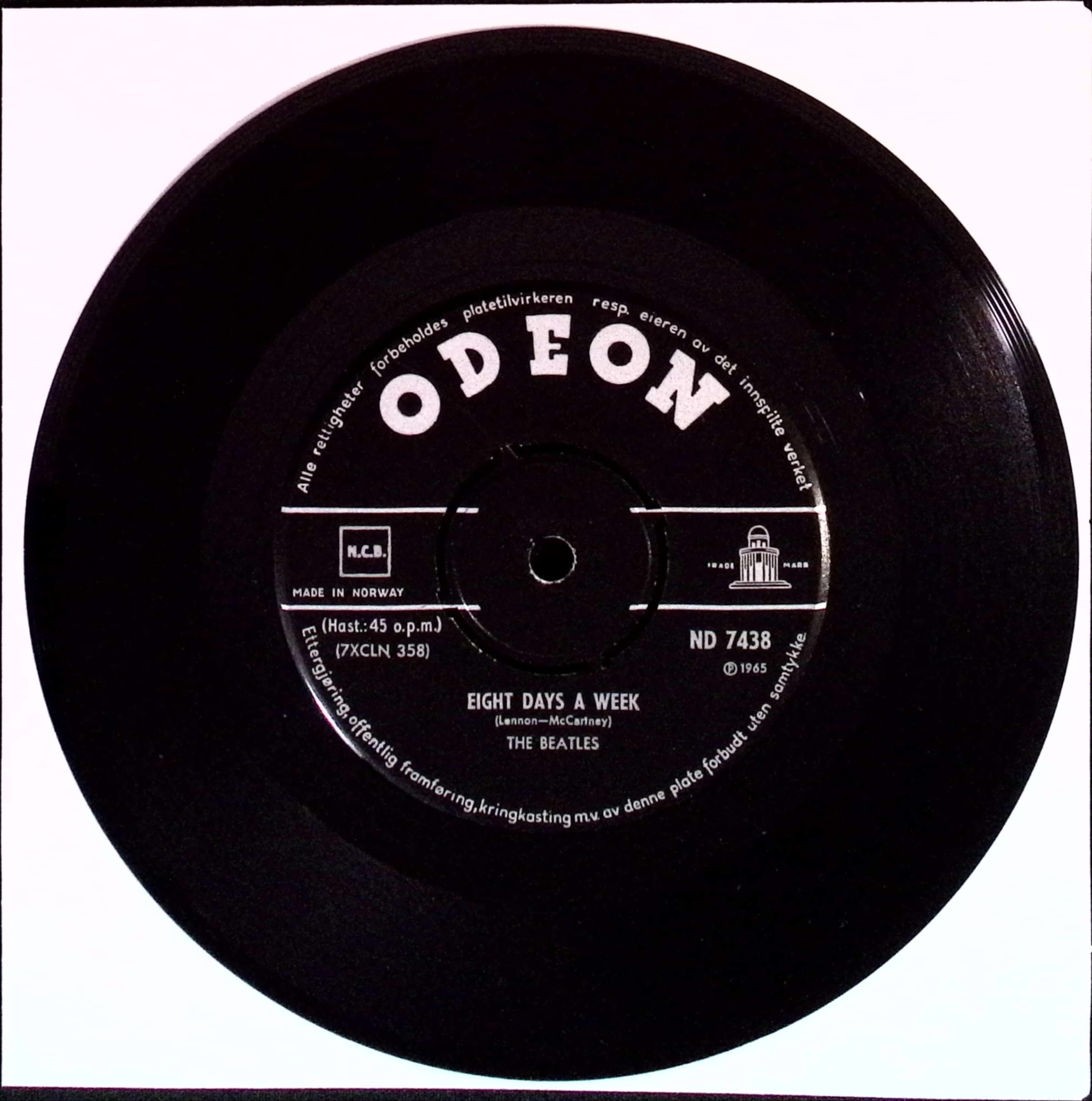 The Beatles - Rock And Roll Music / Eight Days A Week (Norway)