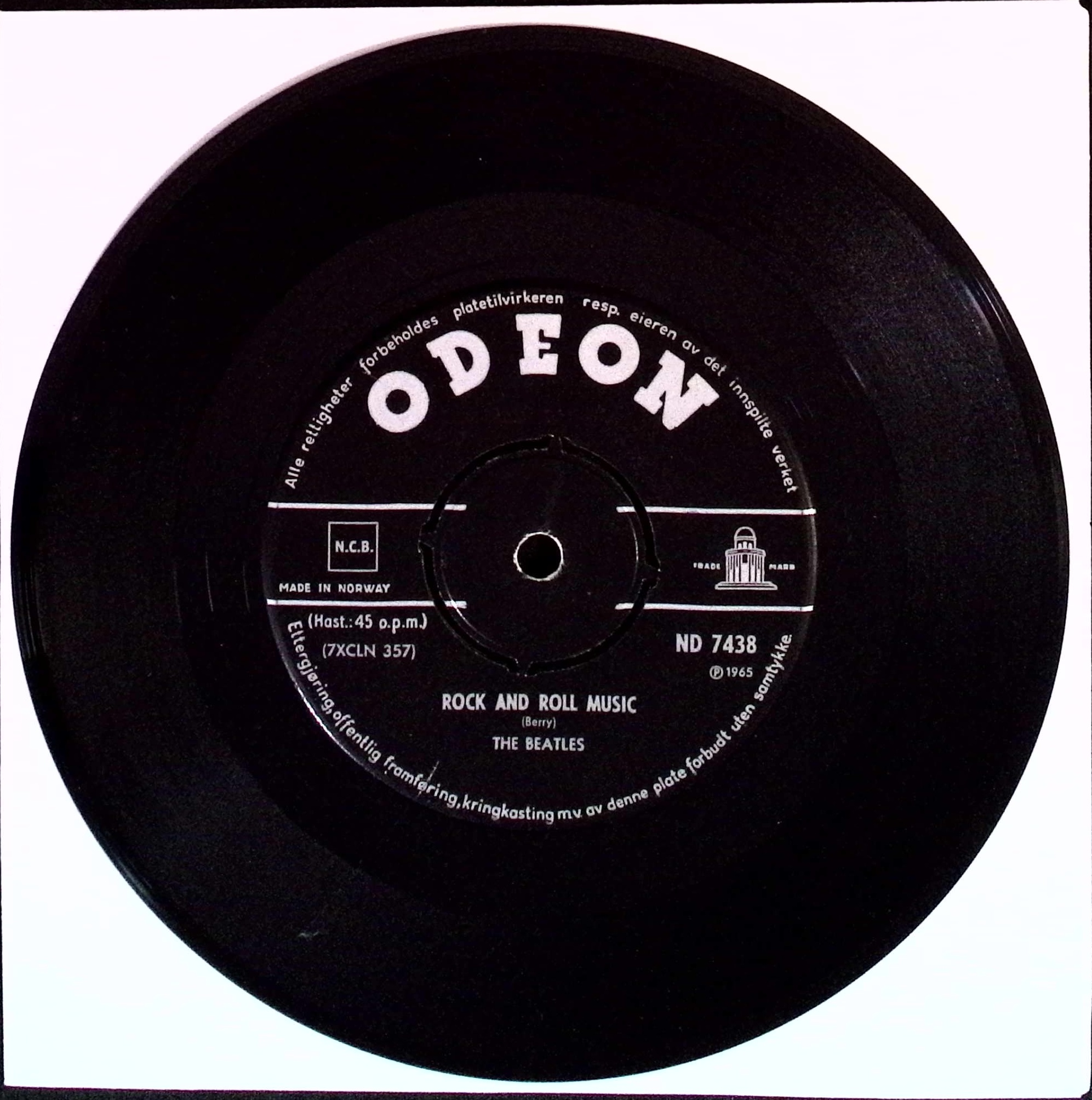 The Beatles - Rock And Roll Music / Eight Days A Week (Norway)