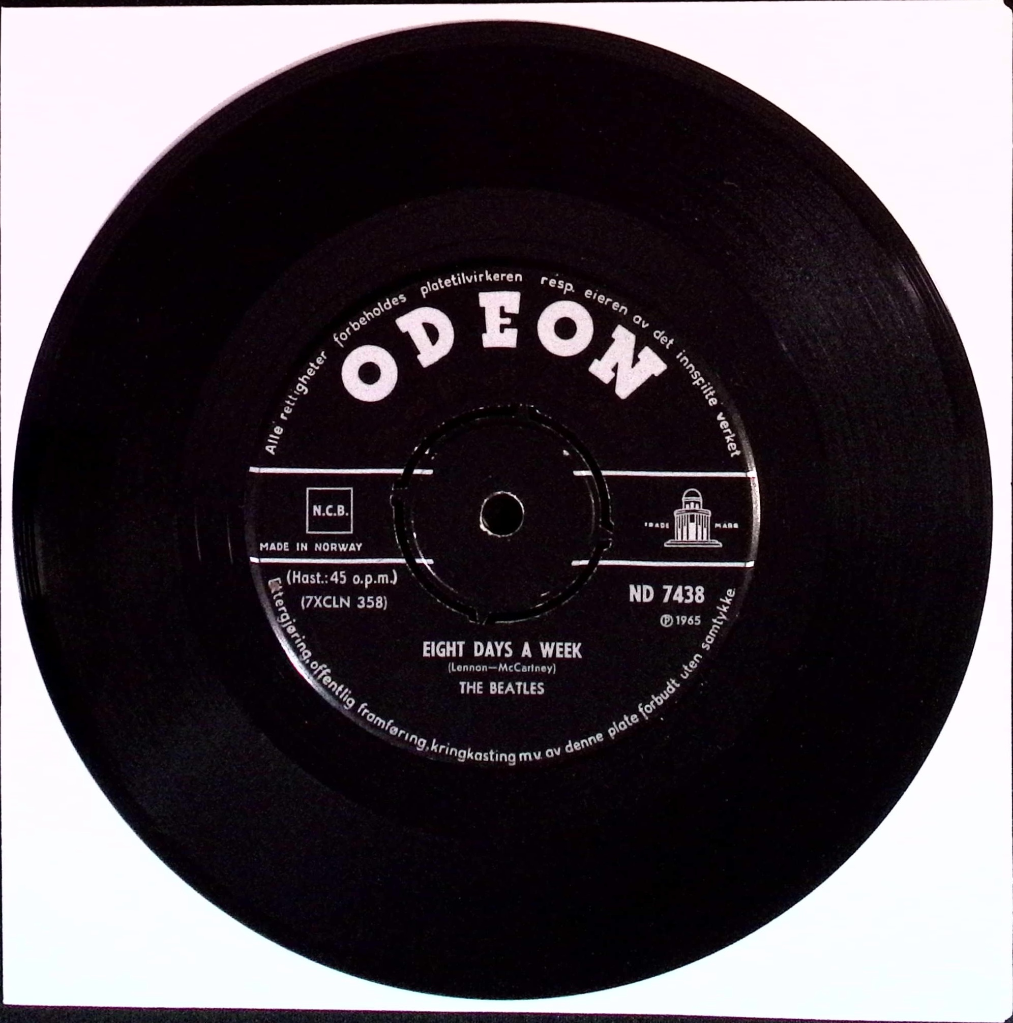 The Beatles - Rock And Roll Music / Eight Days A Week (Norway)