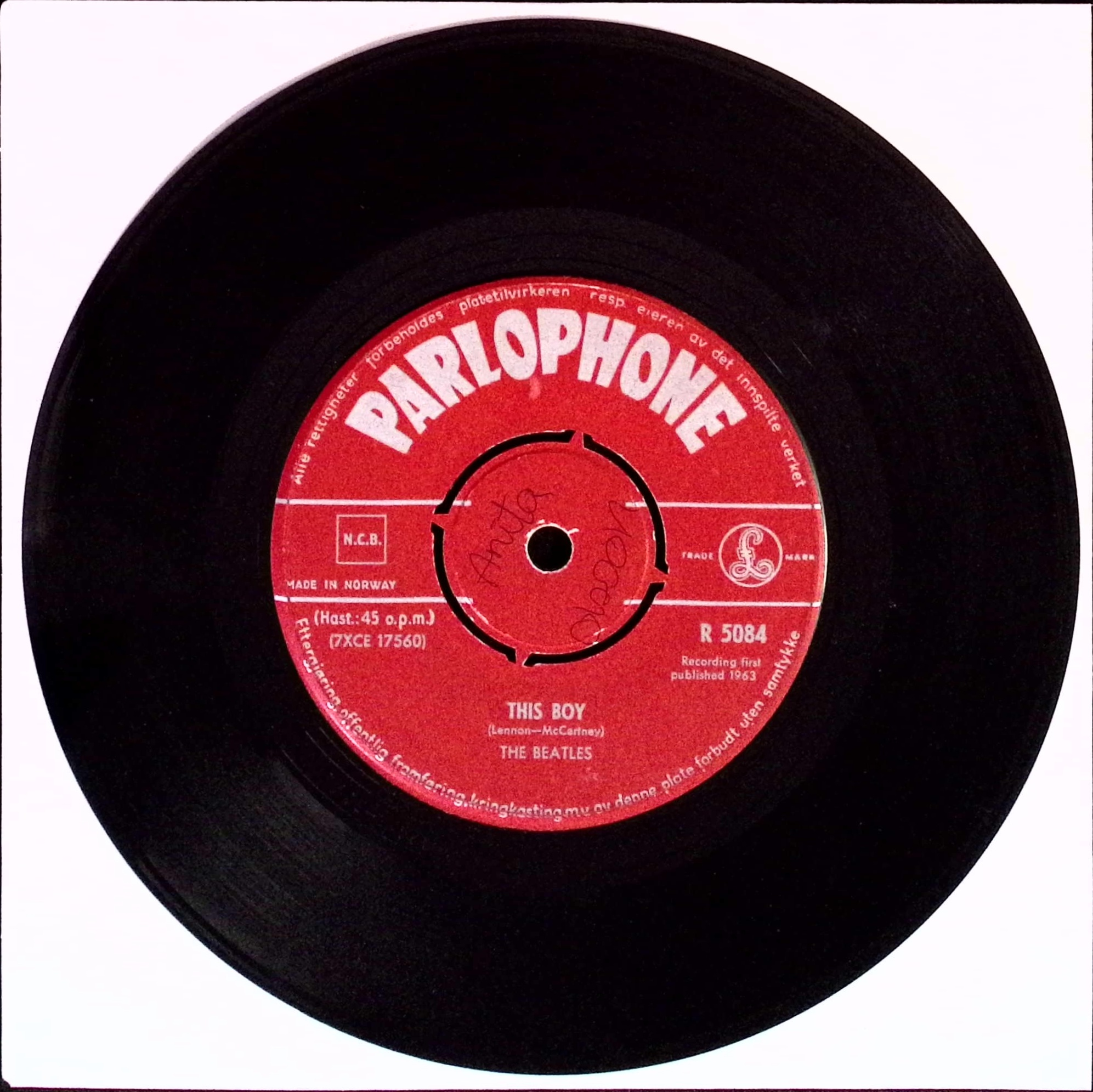 The Beatles  - I Want To Hold Your Hand / This Boy (Norway)