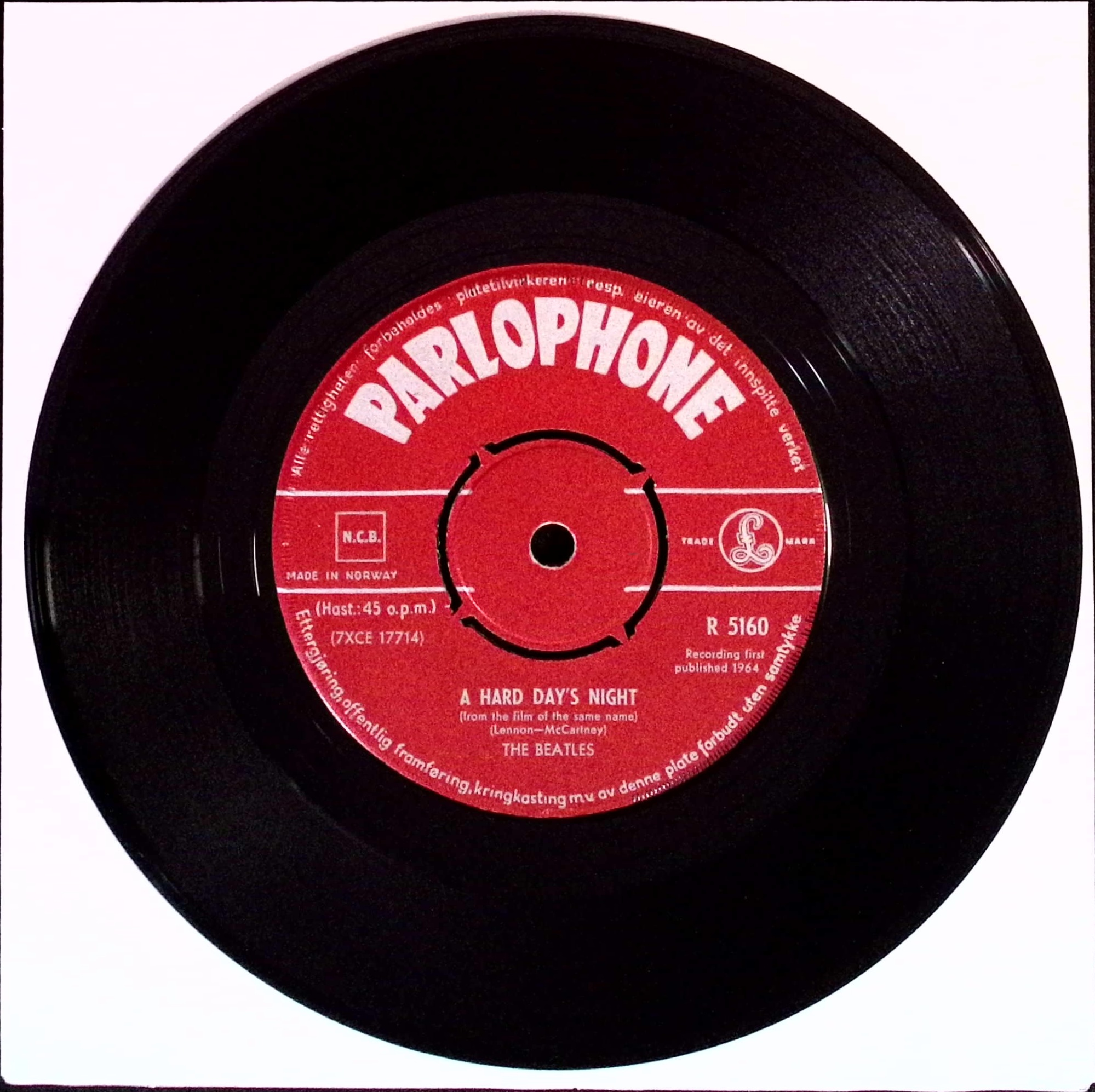 The Beatles - A Hard Day's Night / Things We Said Today (Norway)
