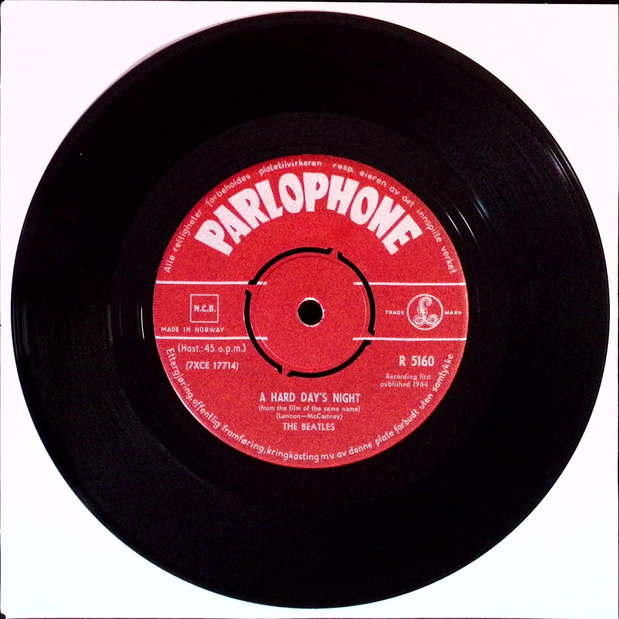 The Beatles - A Hard Day's Night / Things We Said Today (Norway)