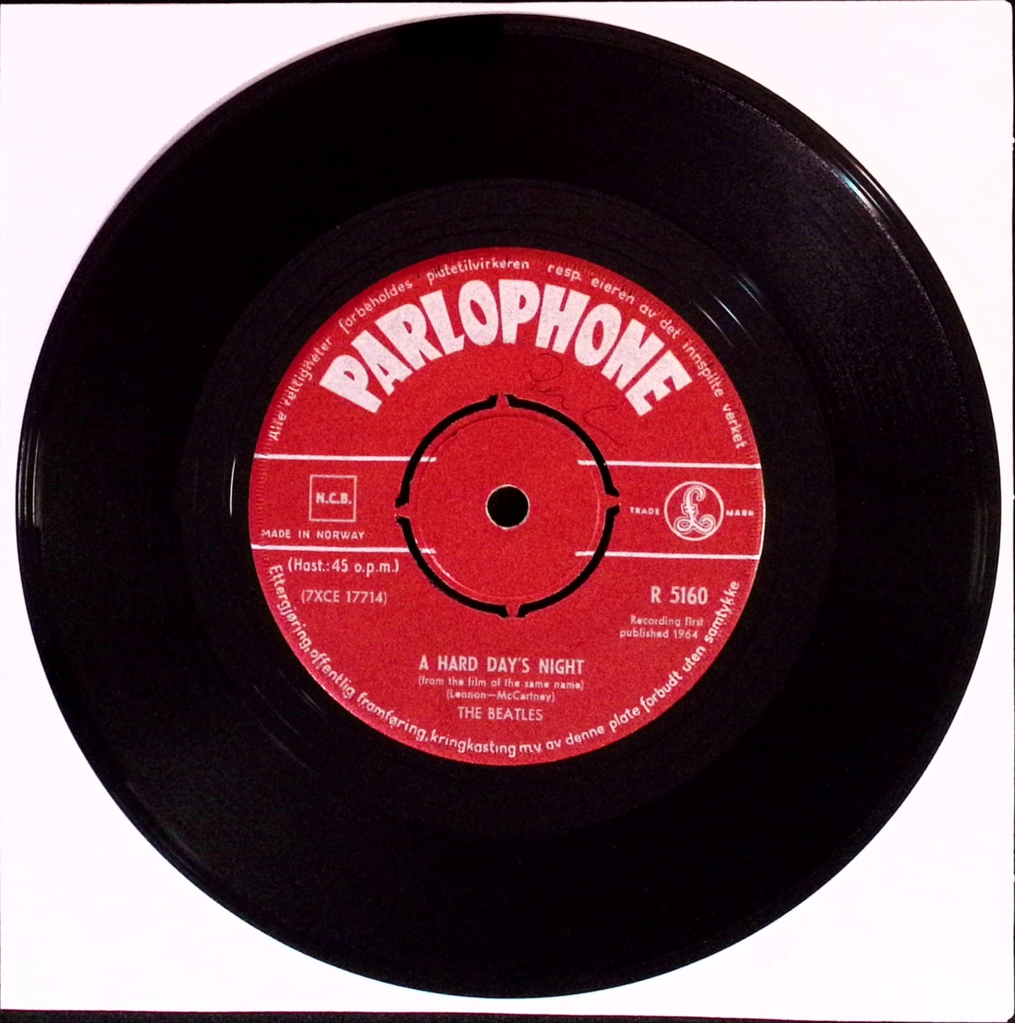 The Beatles - A Hard Day's Night / Things We Said Today (Norway)