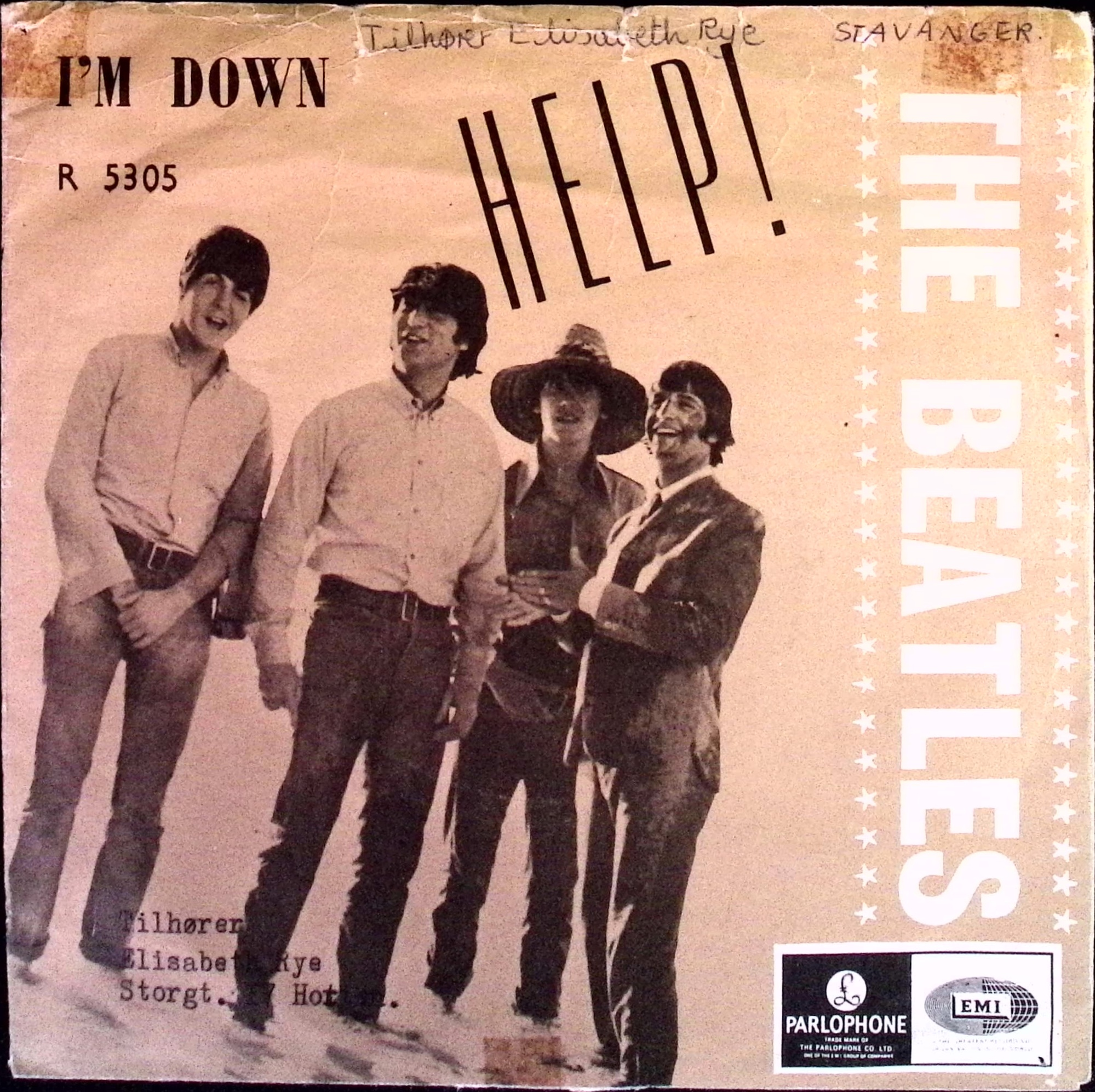 The Beatles - Help! / I'm down (Norway)