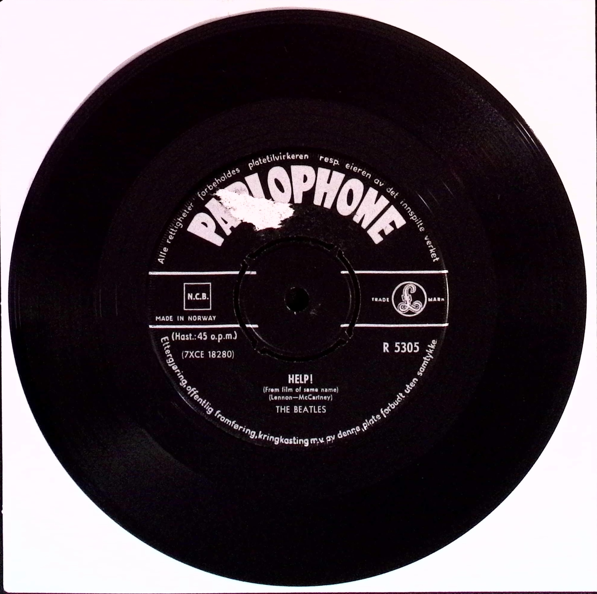 The Beatles - Help! / I'm down (Norway)