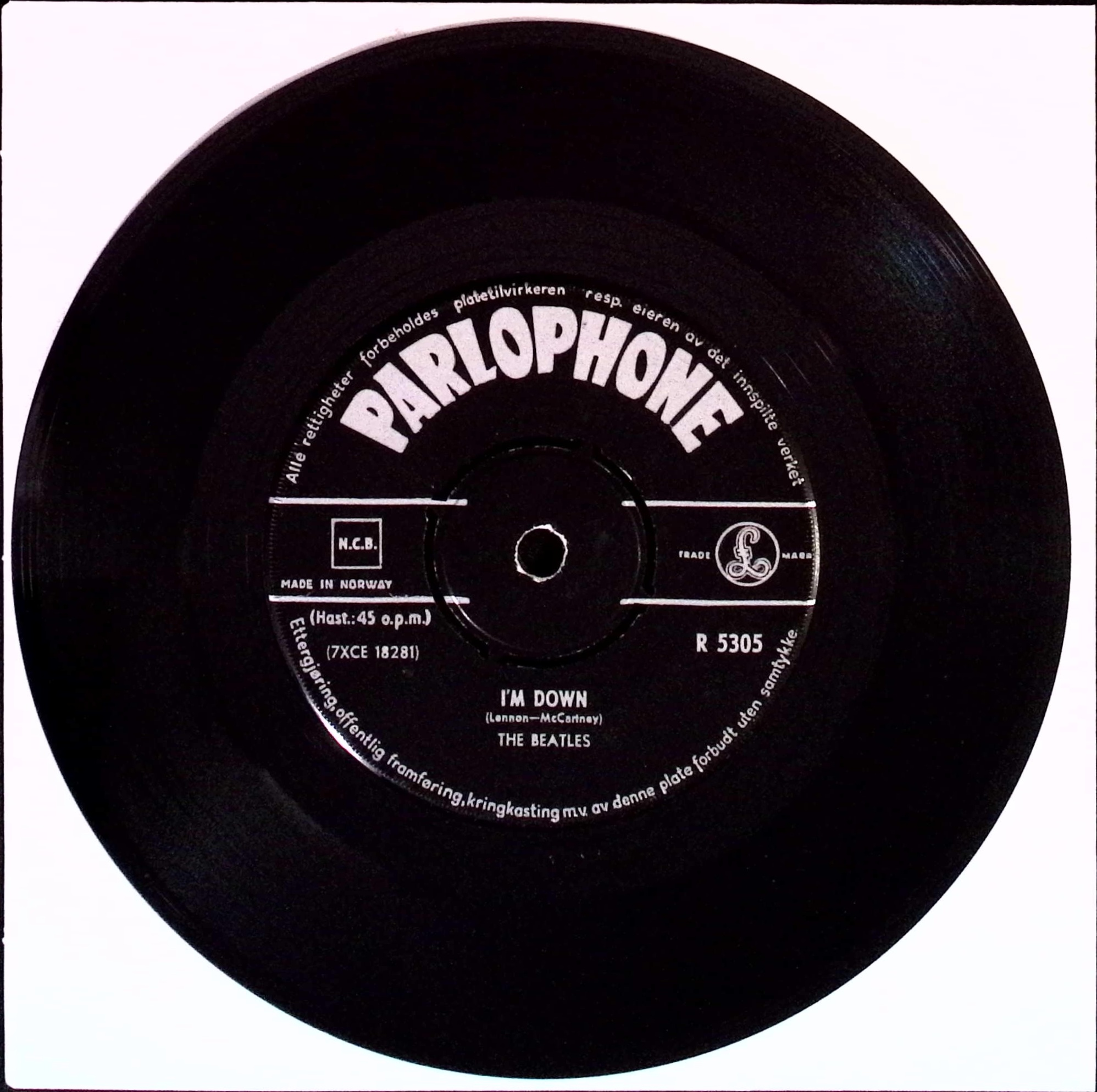 The Beatles - Help! / I'm down (Norway)