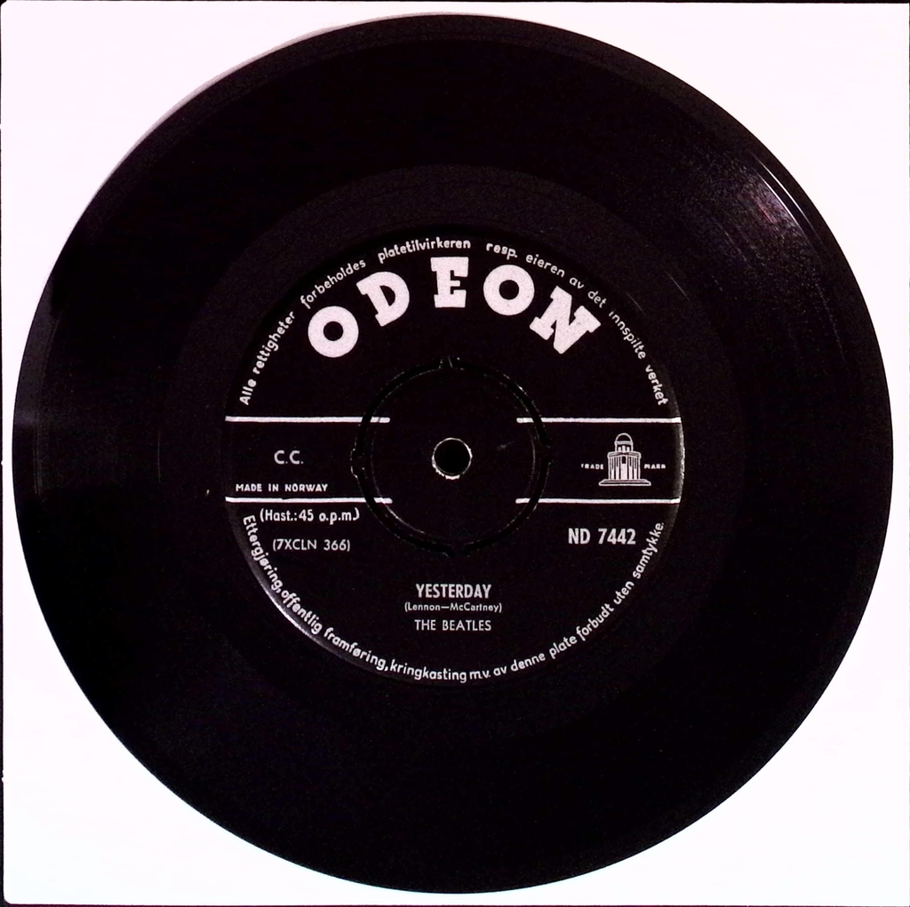 The Beatles - Act Naturally / Yesterday (Norway)
