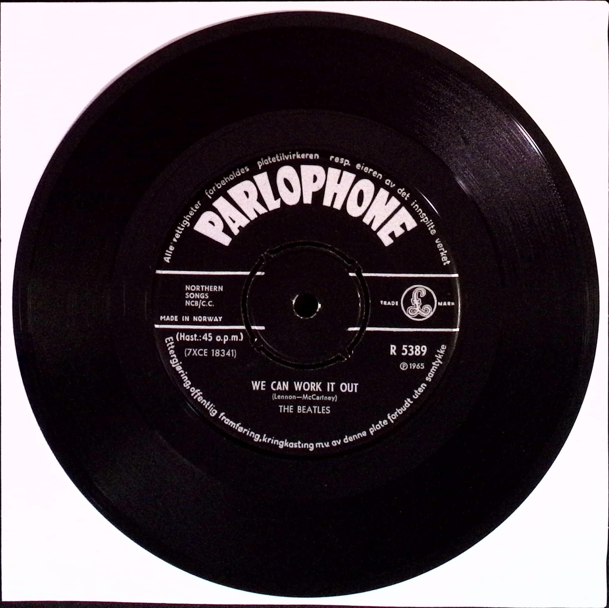 The Beatles - We Can Work It Out / Day Tripper (Norway)