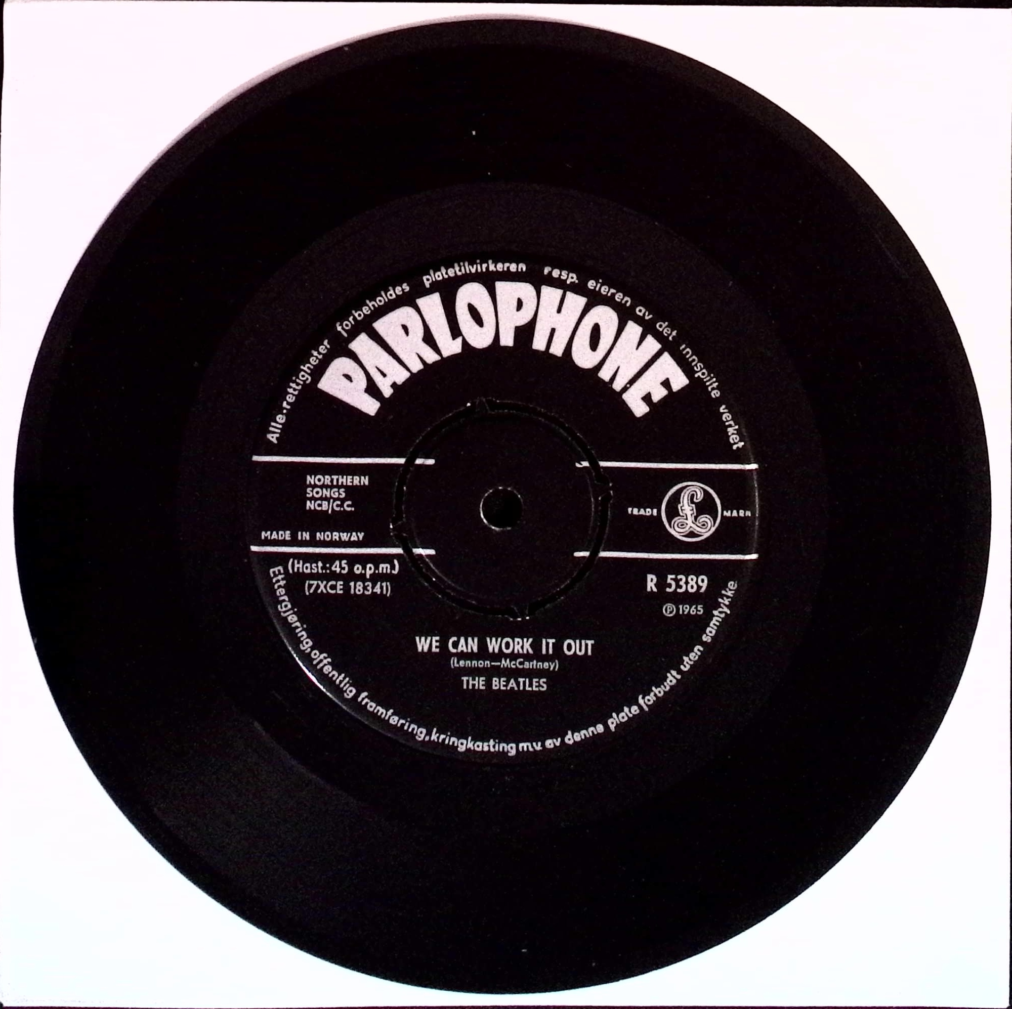 The Beatles - We Can Work It Out / Day Tripper (Norway)
