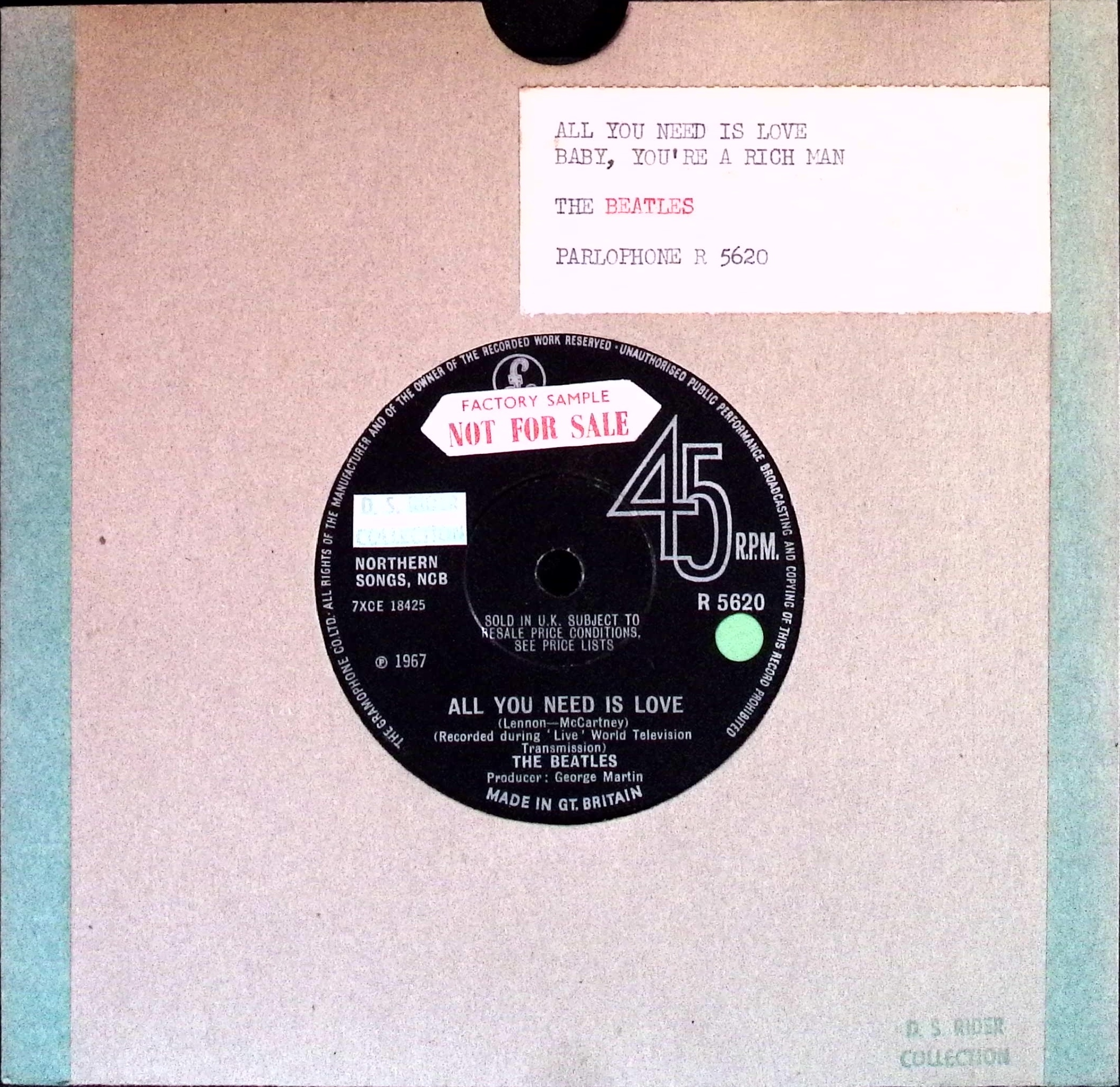 The Beatles  - All You Need Is Love / Baby You're A Rich Man (UK)