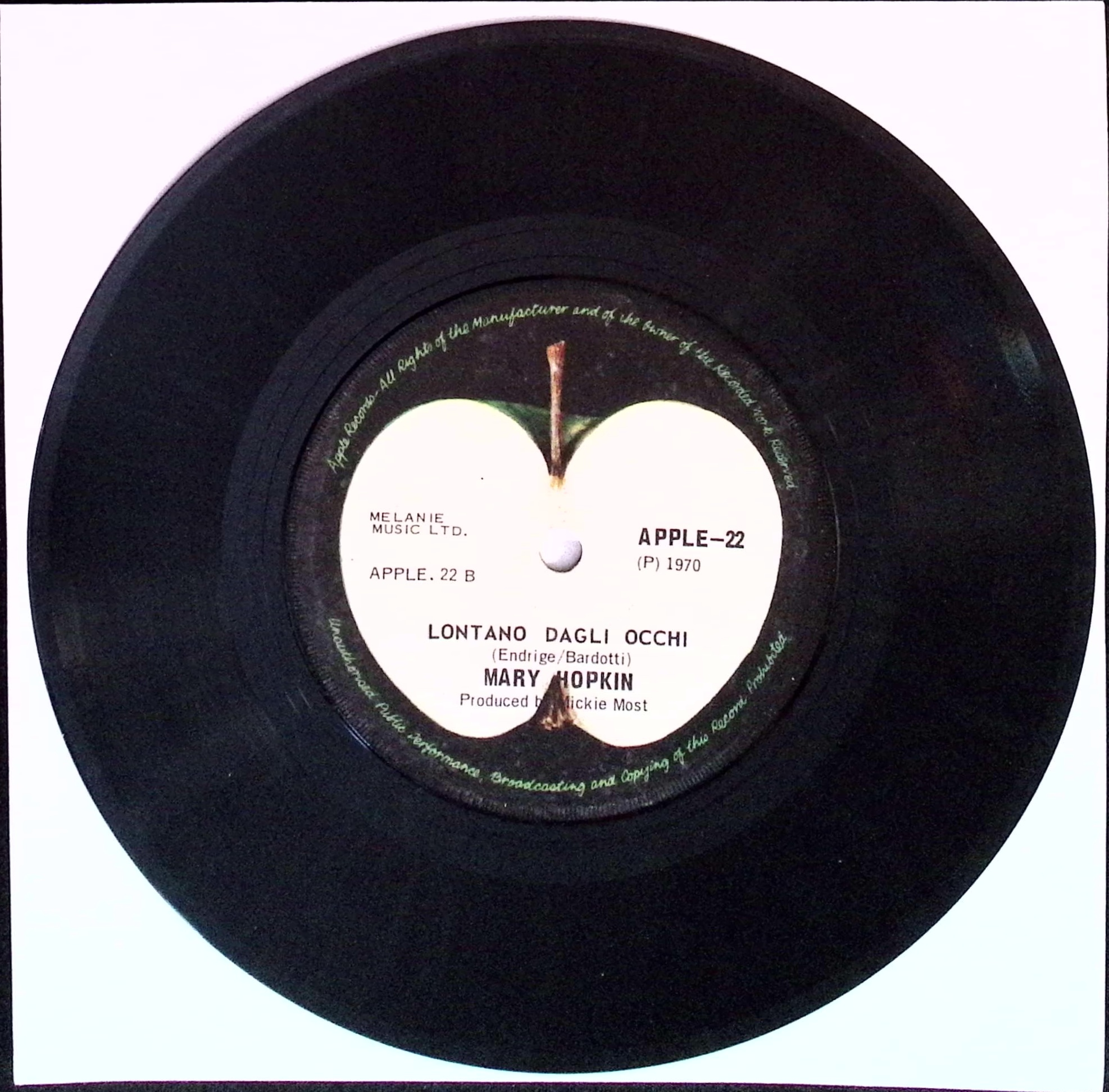 Mary Hopkin - Temma Harbour / Lontano Dagli Occhi (Singapore)