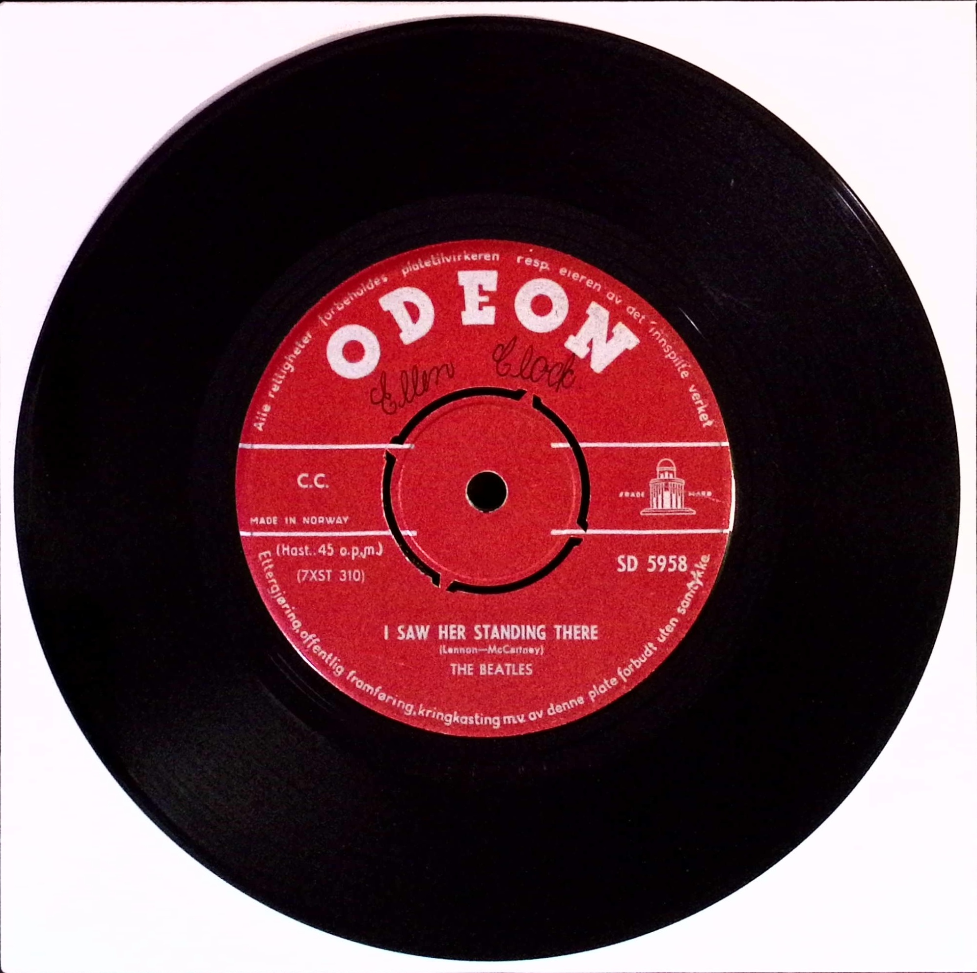 The Beatles - All My Loving / I Saw Her Standing There (Norway)