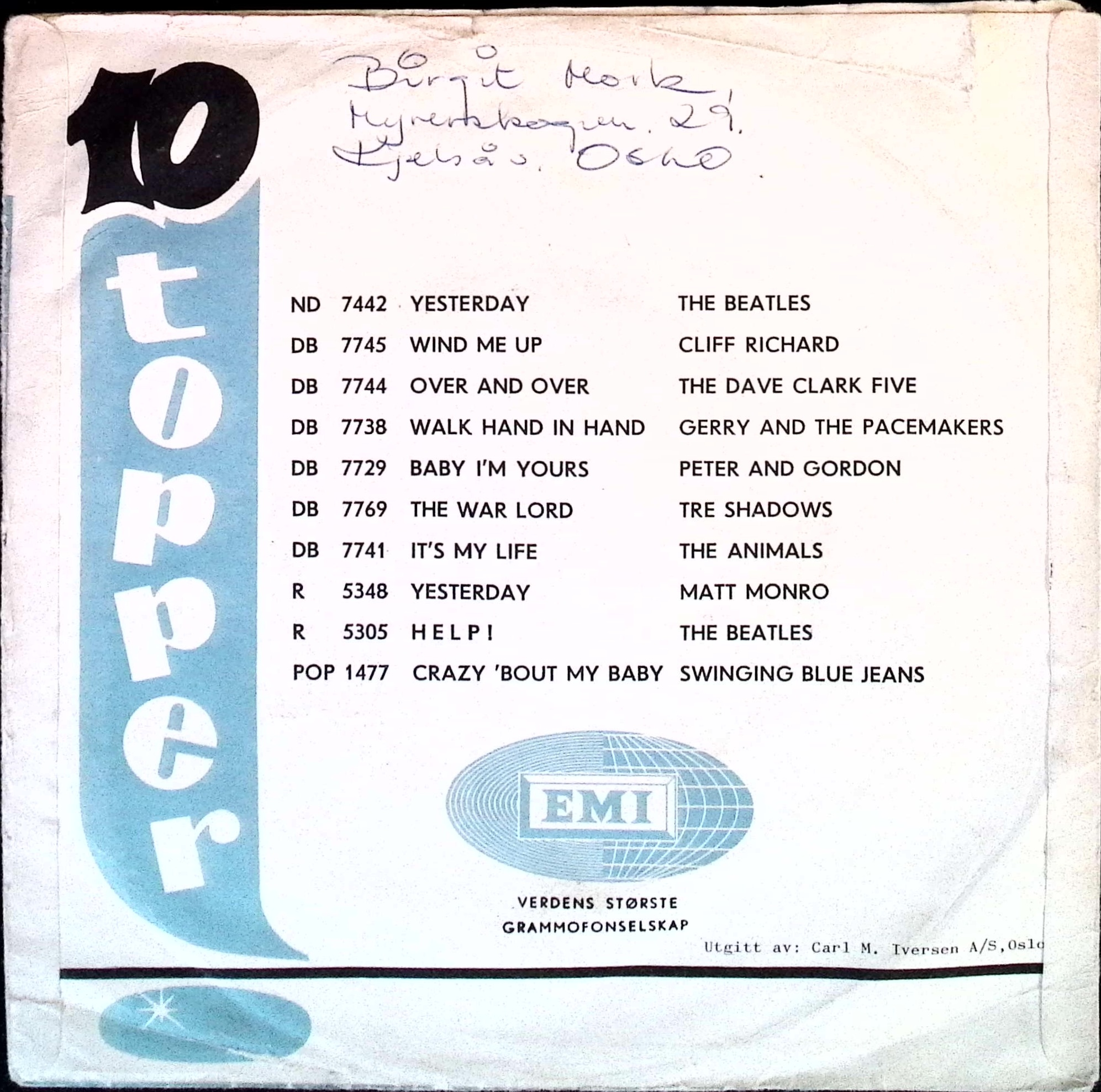 The Beatles - Michelle / Girl (Norway)