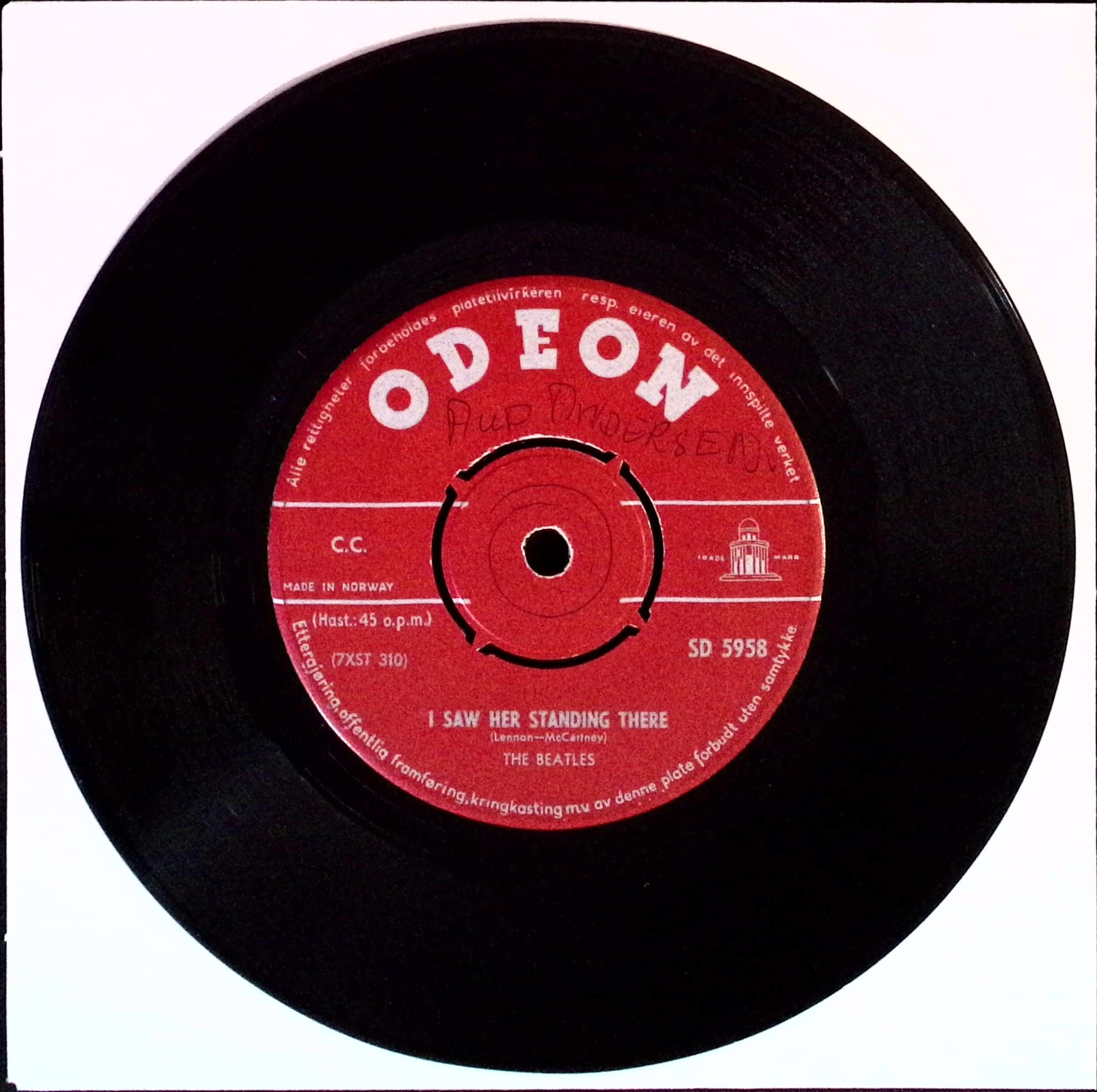 The Beatles - All My Loving / I Saw Her Standing There (Norway)