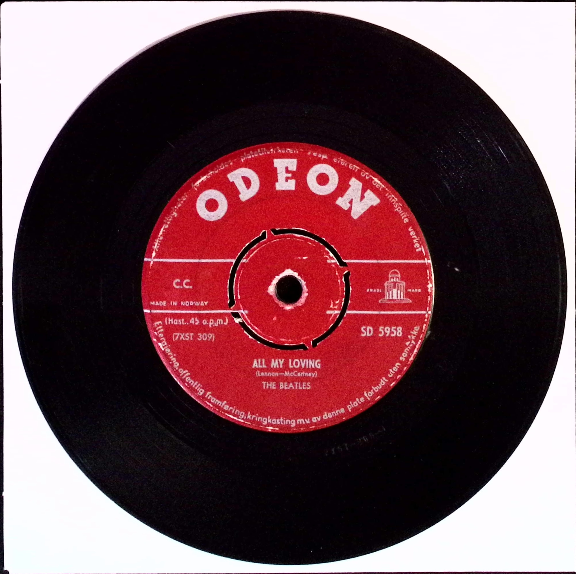 The Beatles - All My Loving / I Saw Her Standing There (Norway)
